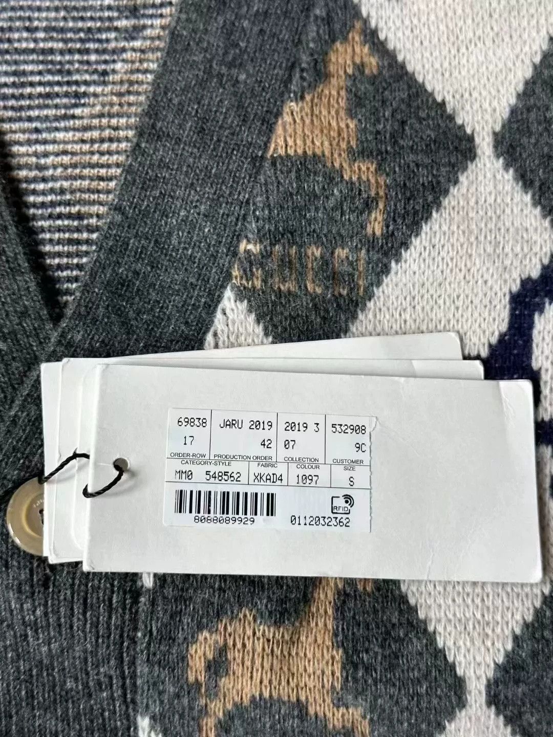 Gucci Gucci Pony Diamond Pattern Cardigan Size US S / EU 44-46 / 1 - 5 Thumbnail