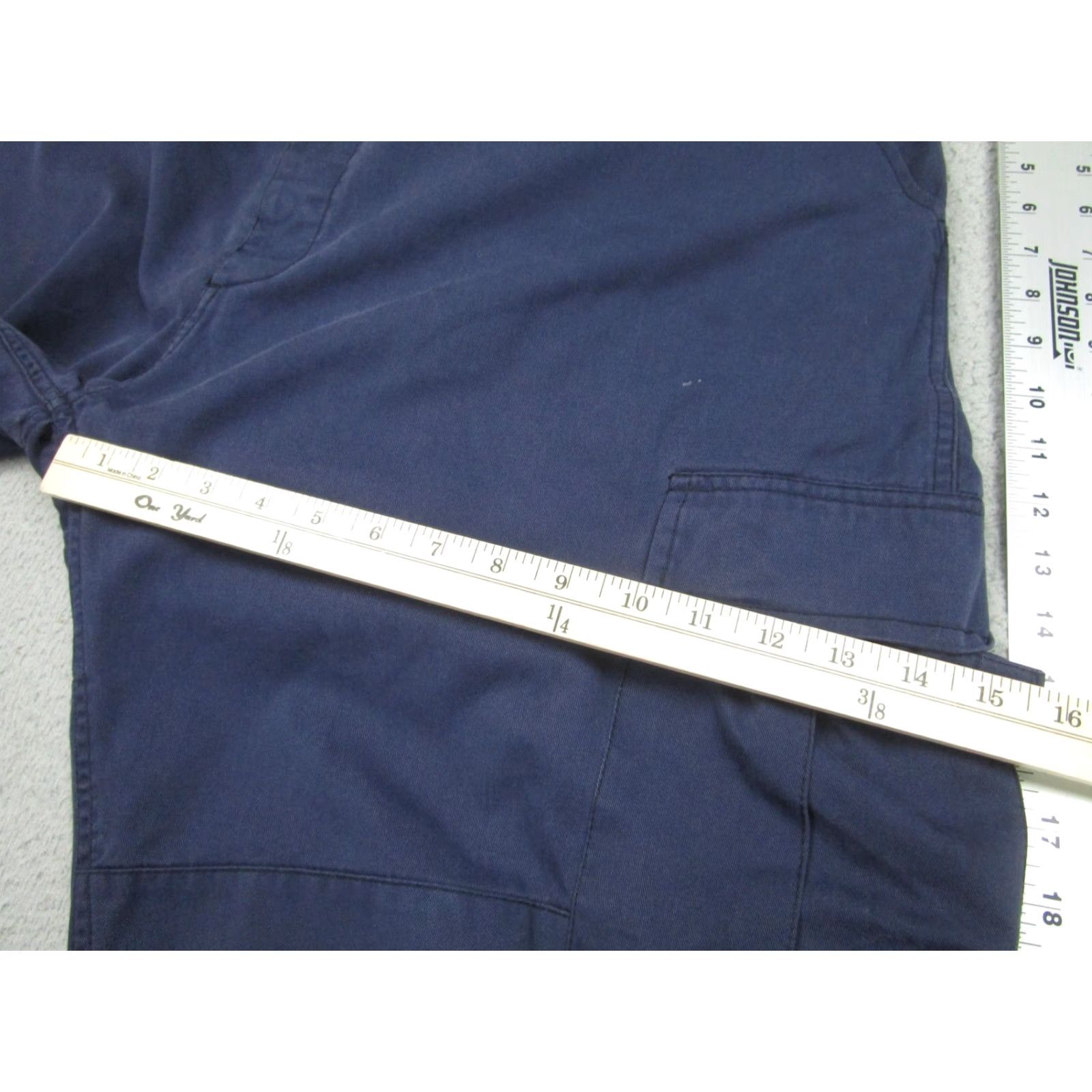Vintage Tactical Cargo Pants Mens XXL Blue Drawstring Hem Button Fly Paratrooper Utility Pants Size US 39 - 7 Thumbnail