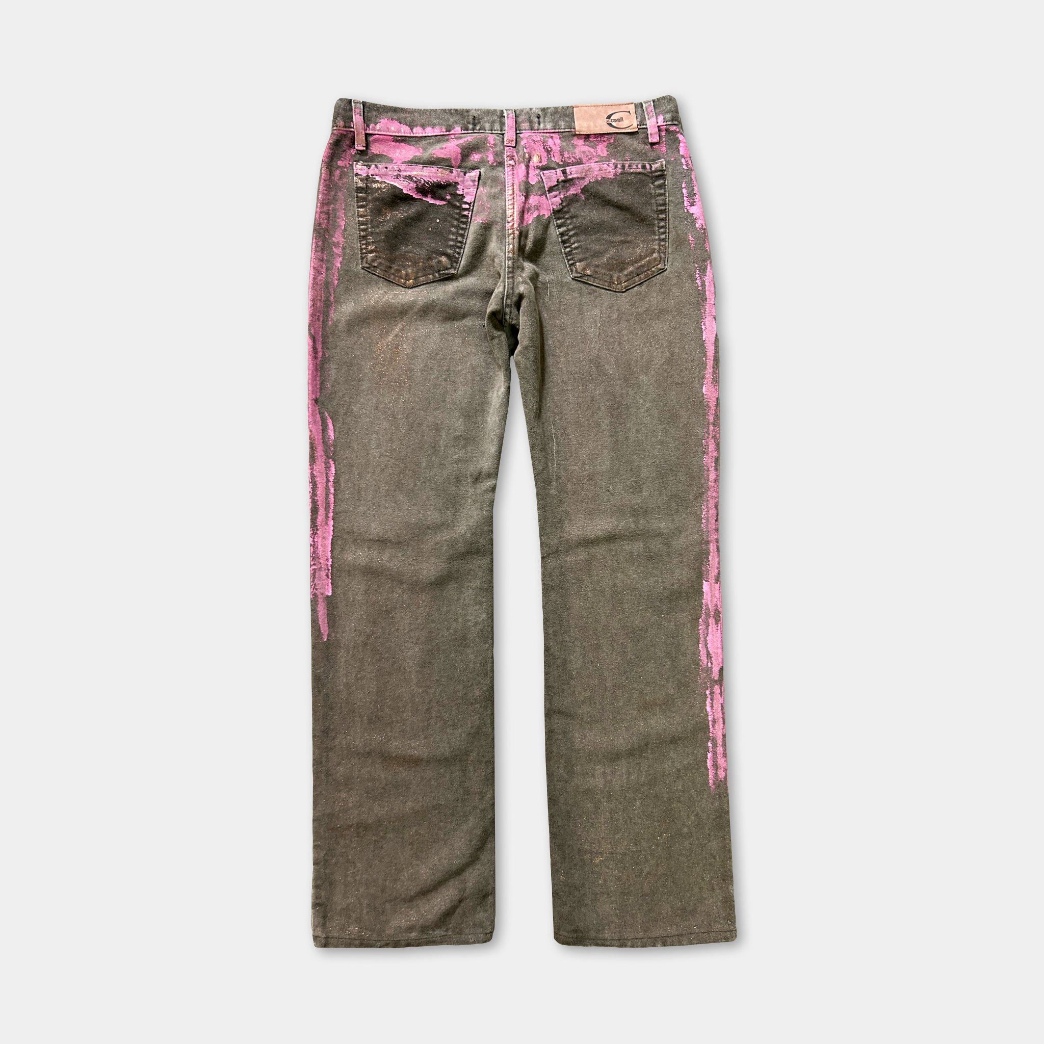 Just Cavalli Just Cavalli 00's Paint Splatter Jeans Size 26" / US 2 / IT 38 - 4 Thumbnail
