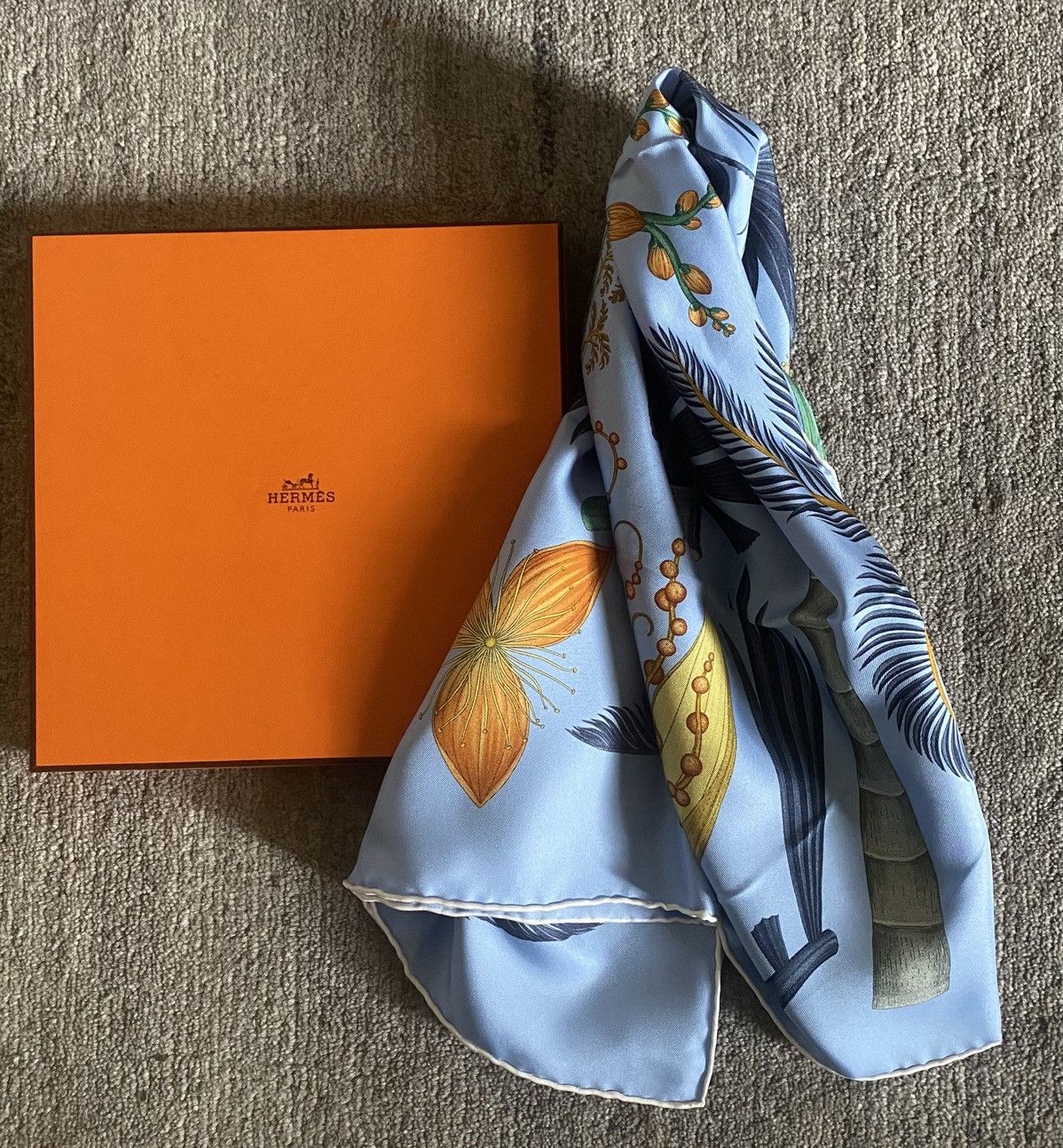 ilxnページ Hermès Index Palmarum 90 silk scarf