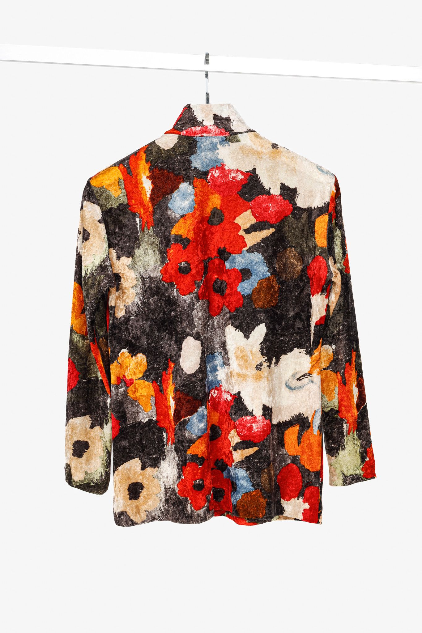 Issey Miyake Issey Miyake AW95 Runway Floral Velvet Turtleneck Top Size M / US 6-8 / IT 42-44 - 2 Thumbnail