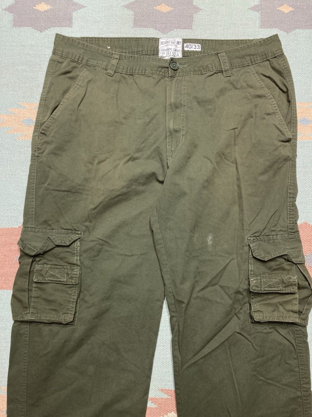 Vintage y2k cargo pants beyond the limit BTL baggy skater army 40x31 Size US 40 / EU 56 - 3 Thumbnail