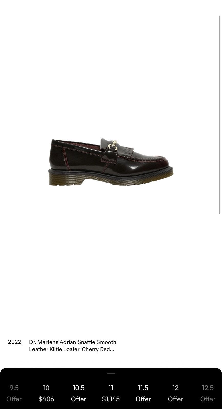Dr. Martens dr. marten adrian snaffle smooth leather kiltie loafer Size US 11 / EU 44 - 7 Thumbnail