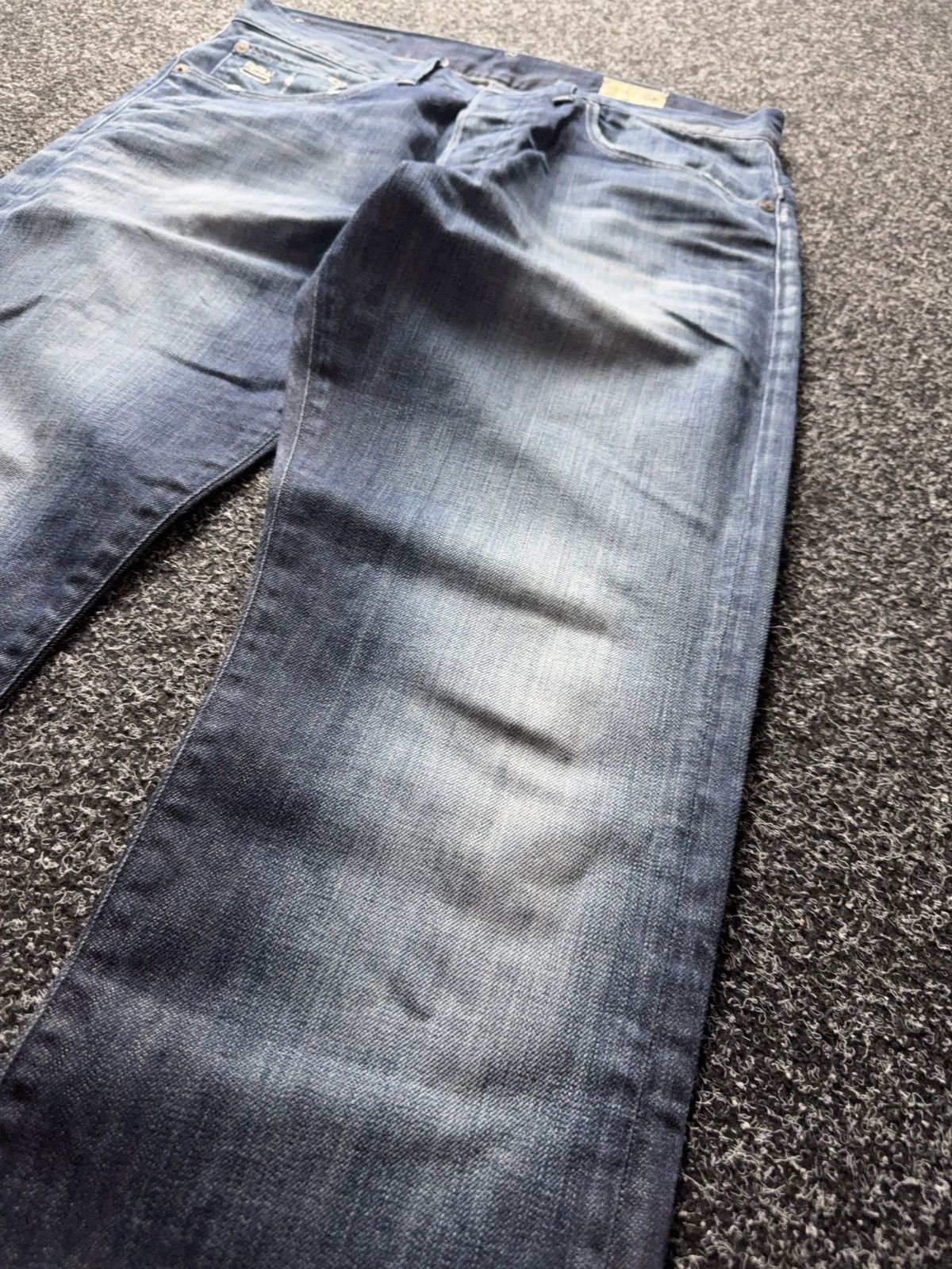G-Star 00s G-Star 3301 Distressed Raw Hem Y2K SK8 Jeans Fade Denim Size US 32 / EU 48 - 7 Thumbnail