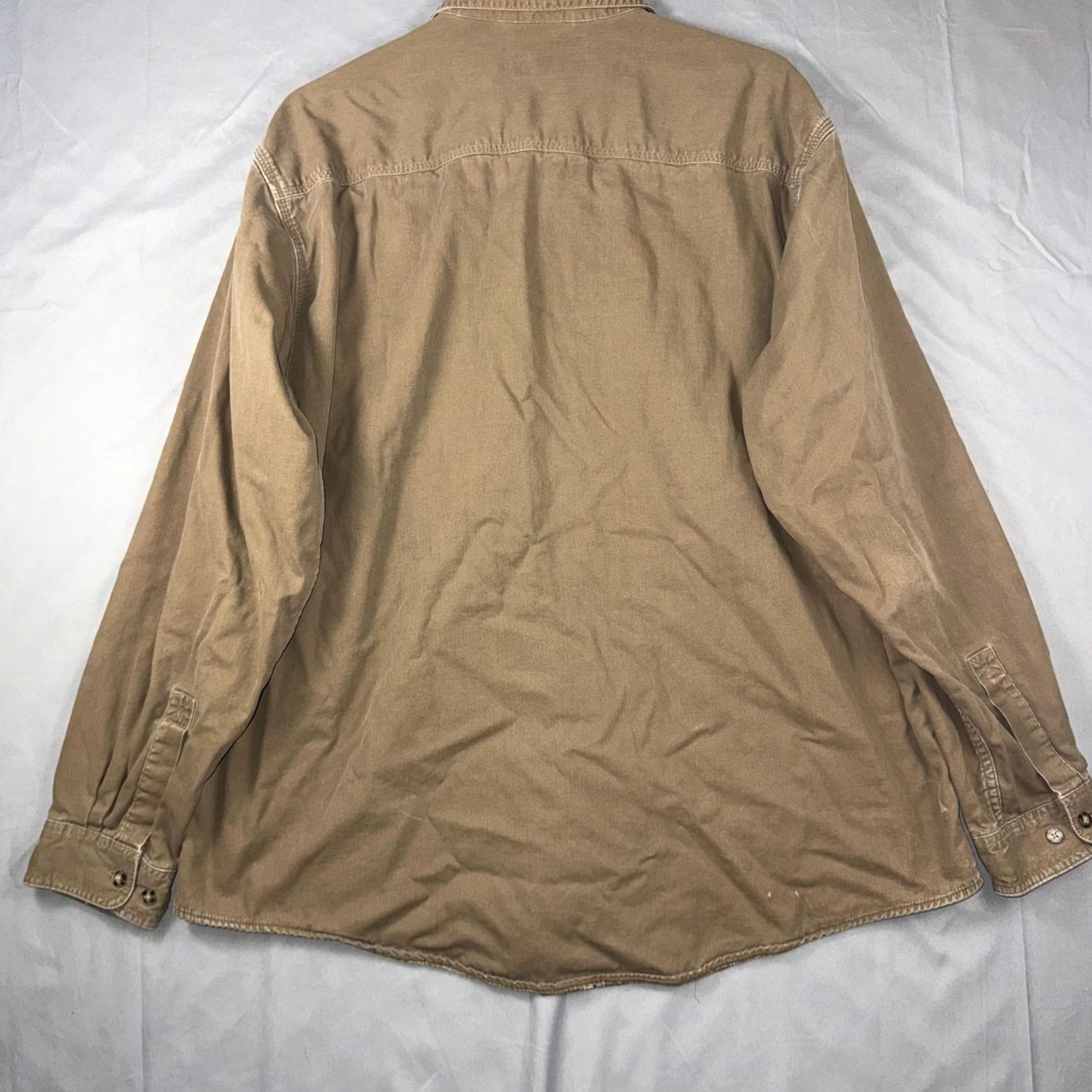 Vintage L.L. Bean Shirt Jacket Brown XL Regular Fit Button-Up Twill Lined Pockets Men’s Casual Fall Vintage: No Size US XL / EU 56 / 4 - 2 Thumbnail
