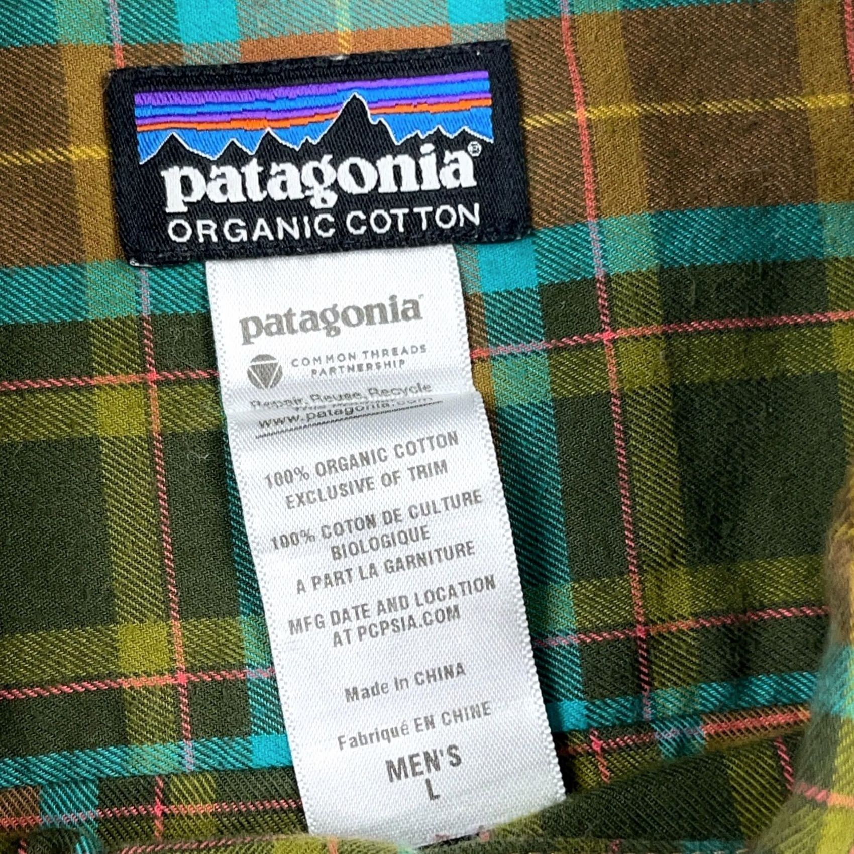 Patagonia Patagonia Shirt Men Large Olive Green Organic Cotton Flannel Lightweight Camp Shirt Button-Down Long Sleeve Plaid Lightweight Casual Outdoor Men Size US L / EU 52-54 / 3 - 4 Thumbnail