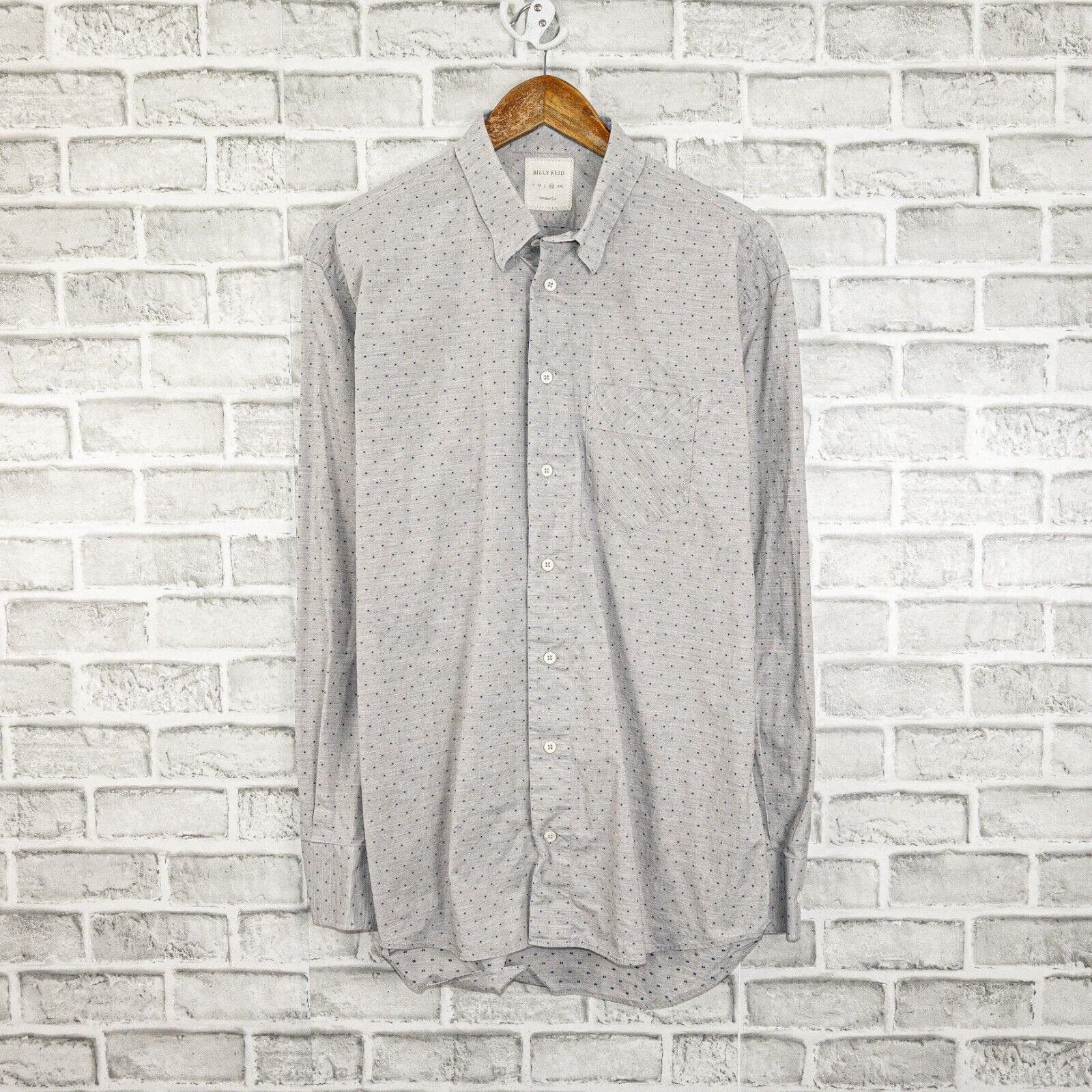 Billy Reid BILLY REID standard Cut Button up Shirt in Gray blue