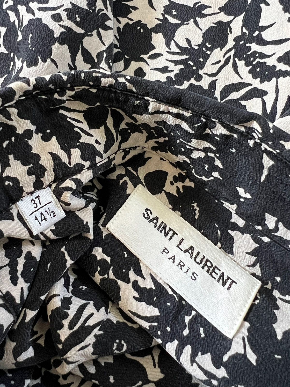 Hedi Slimane × Saint Laurent Paris Saint Laurent Paris Silk Floral Button Shirt Size US S / EU 44-46 / 1 - 20 Thumbnail
