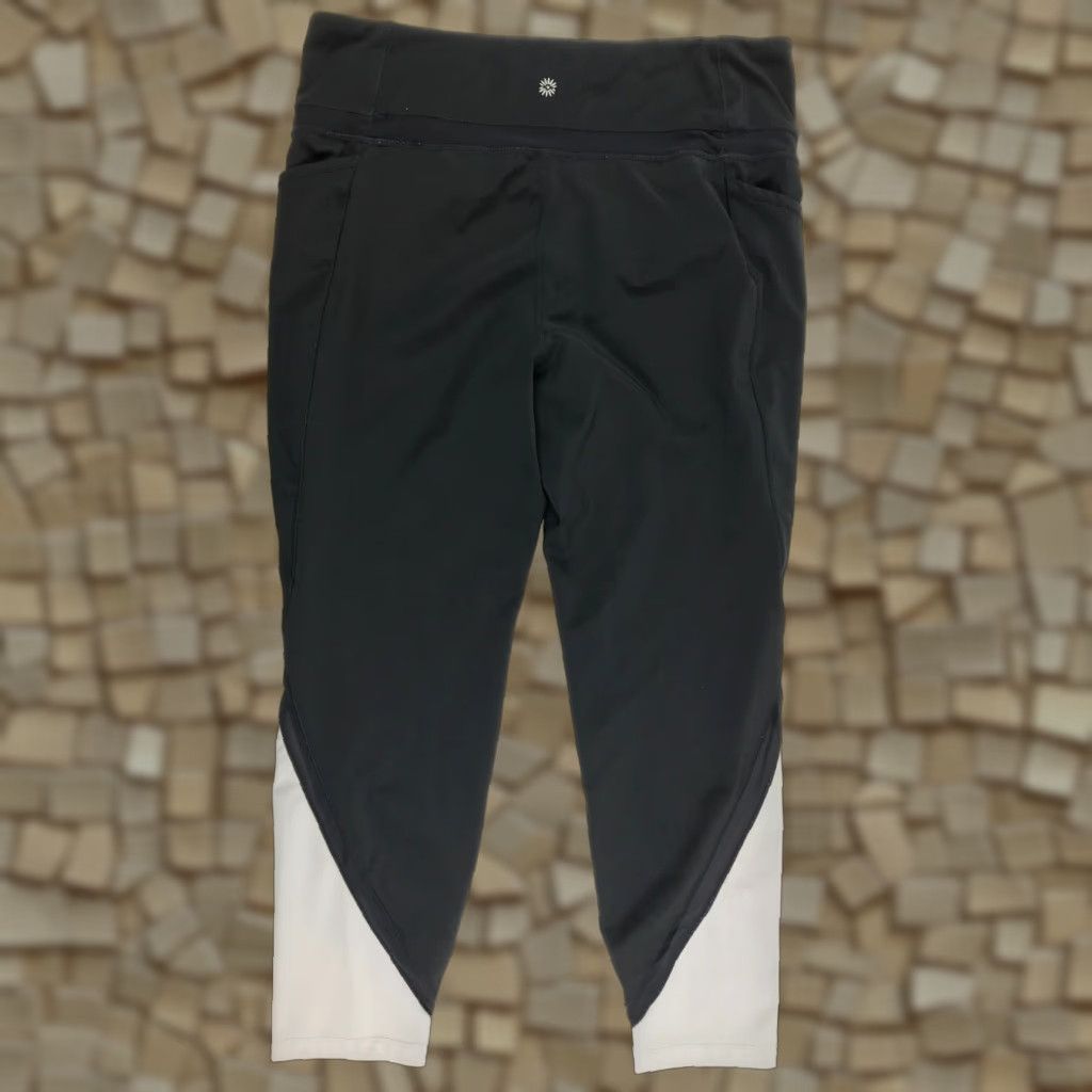 Vintage Tangerine Yoga Pants Women's XL Black White Mid Rise Stretch Pockets Skinny Pants Size 40" / US 18 - 1 Thumbnail