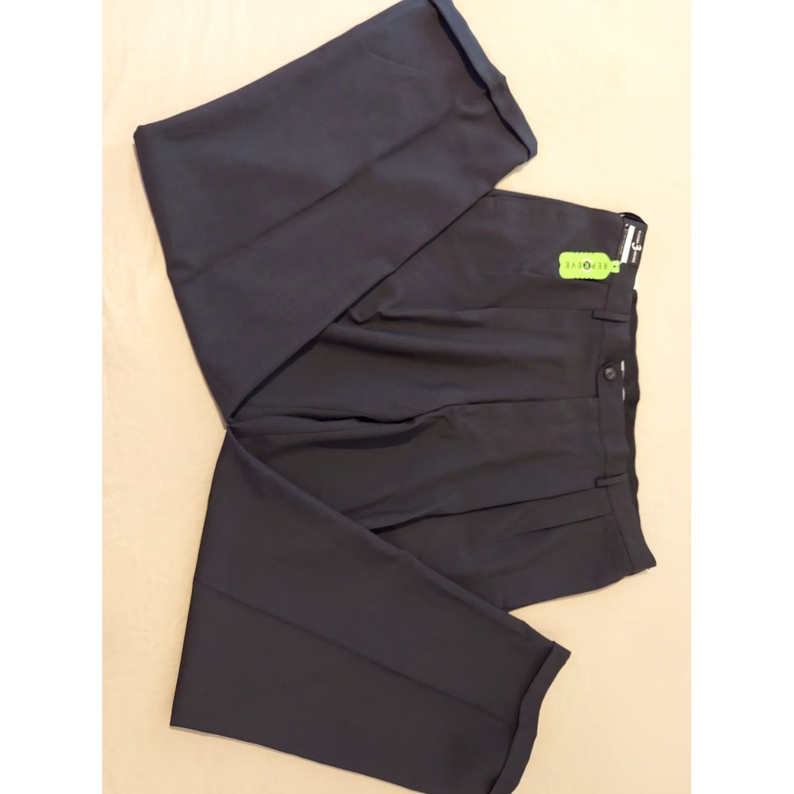 Haggar Haggar Dress Pants Mens 40x32 Black Cotton Regular Trousers Chino Slack Style Size US 40 / EU 56 - 5 Thumbnail