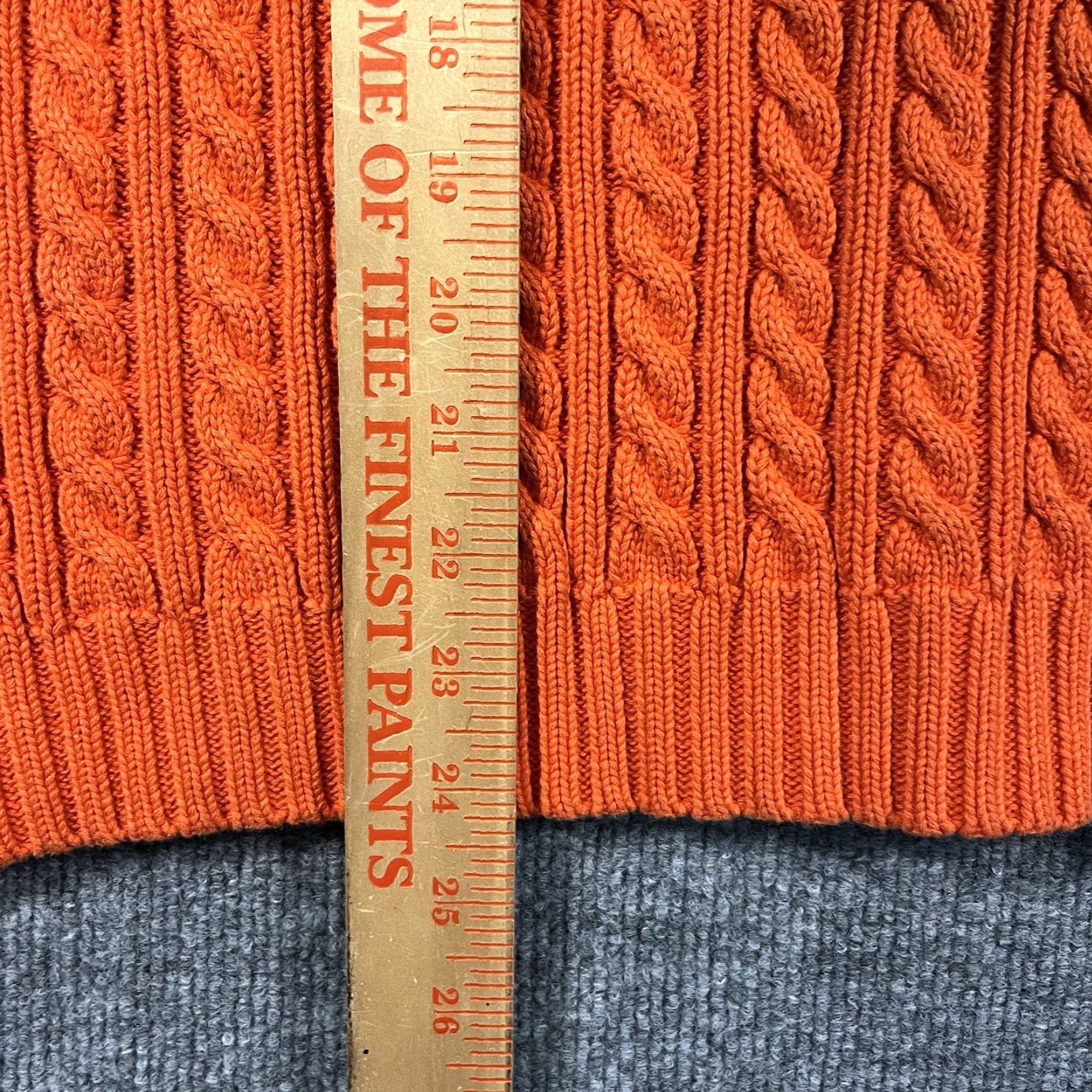 Ralph Lauren Lauren Ralph Lauren Womens Large Cable Knit Sweater Pullover Orange Vtg Heavy Size L / US 10 / IT 46 - 5 Thumbnail