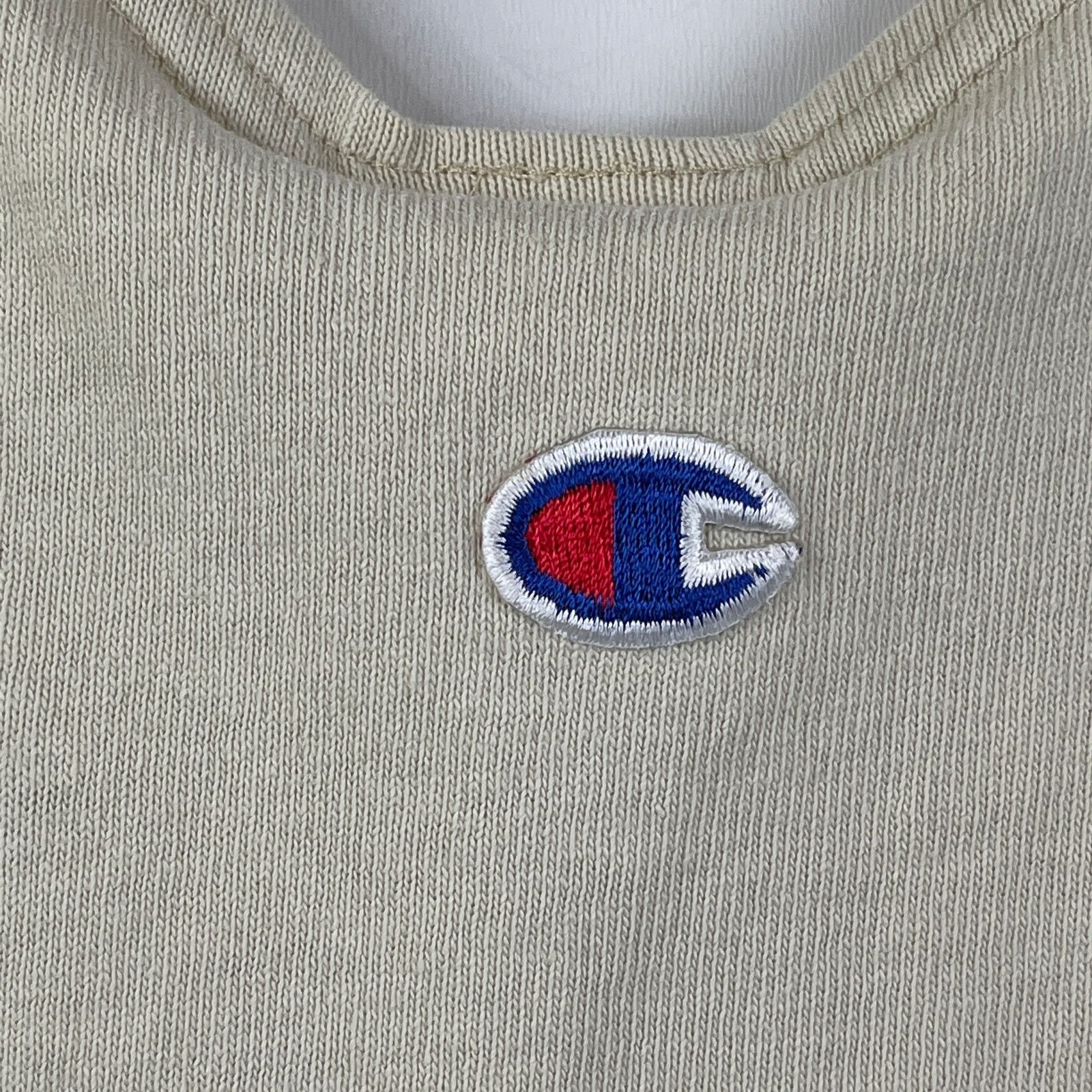 Champion × Vintage Champion Vintage 90s Cotton Tank Top USA Made Neutral Khaki Size US L / EU 52-54 / 3 - 5 Thumbnail