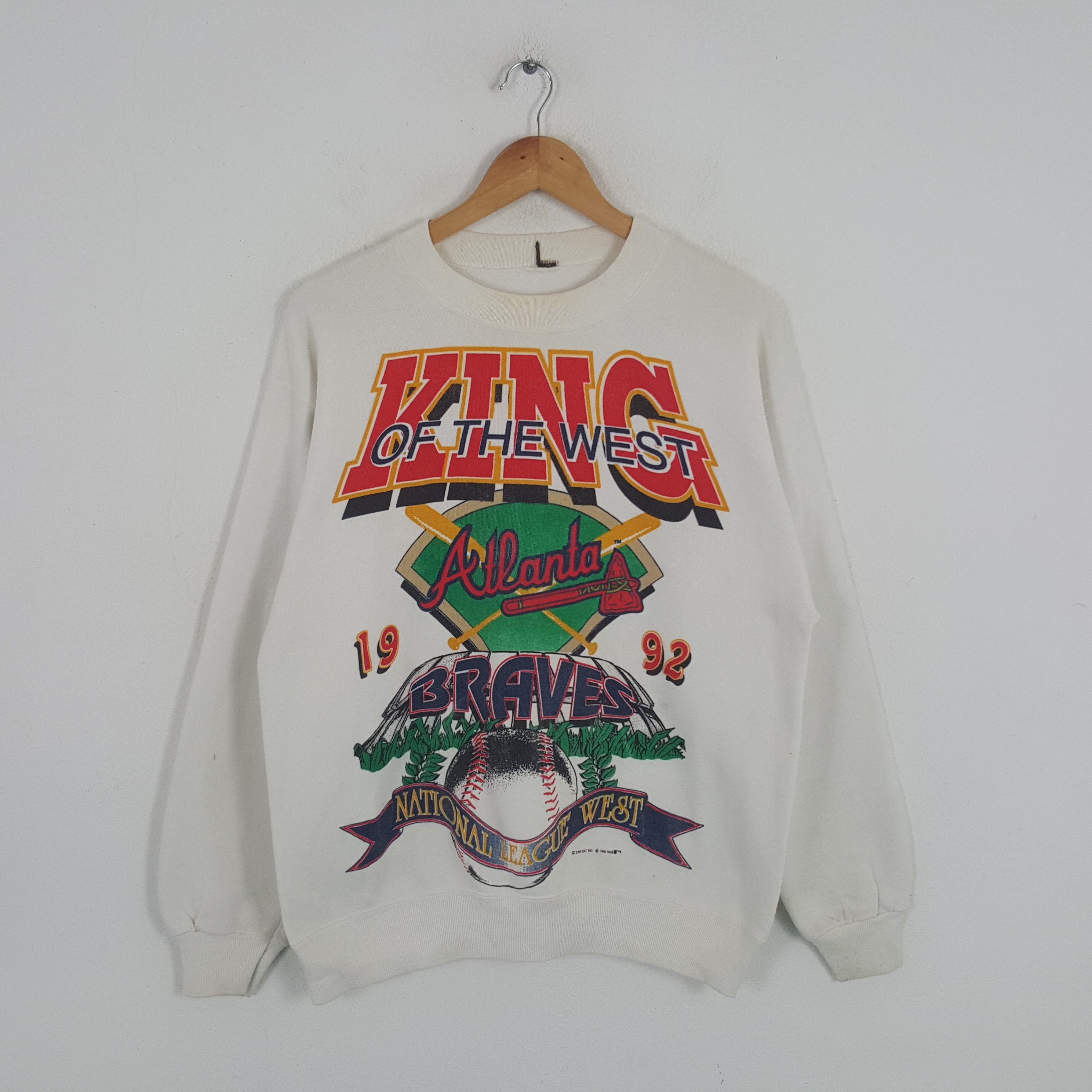 MLB × Vintage Atlanta Braves KING OF THE WEST American Baseball Sweatshirt Size US M / EU 48-50 / 2 - 1 Thumbnail