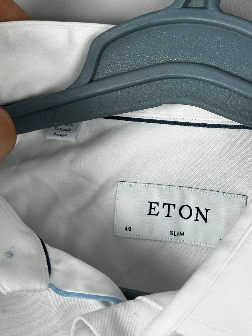 Eton Eton Luxury White Contemporary Slim Fit Shirt Size US M / EU 48-50 / 2 - 5 Thumbnail