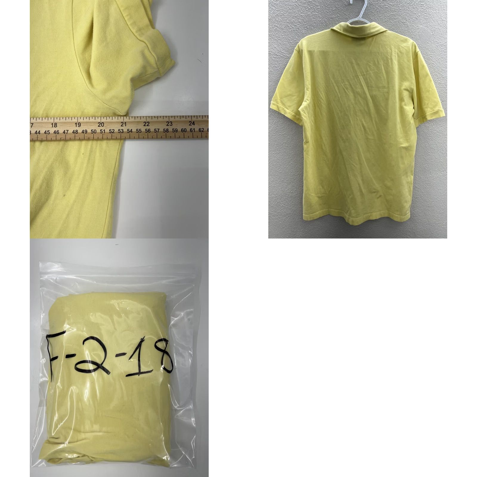 Express VINTAGE? No. Mens Express Shirt Size Large Solid Yellow Short Sleeve Polo Size US L / EU 52-54 / 3 - 8 Thumbnail