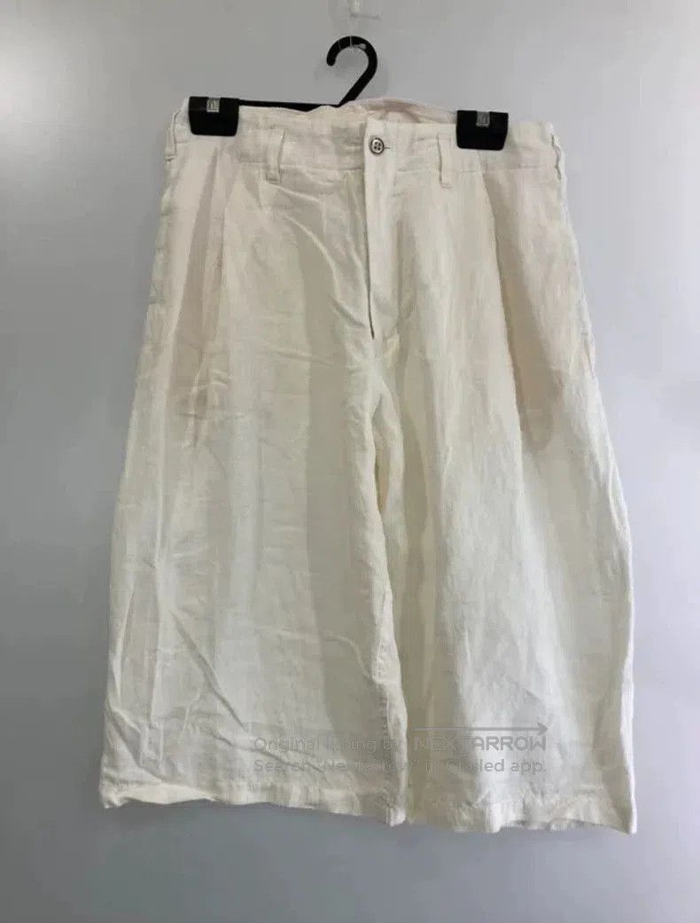 Yohji Yamamoto Yohji Yamamoto White Linen Shorts Size US 27 - 1 Thumbnail