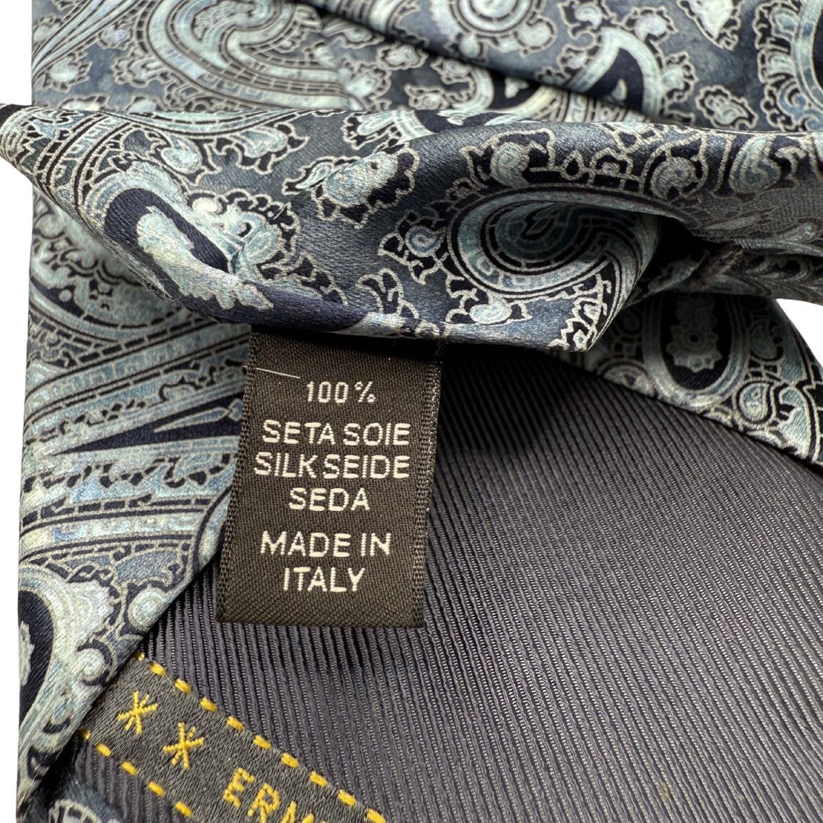 Ermenegildo Zegna Ermenegildo Zegna Silk Tie, Blue, Made in Italy, Like New Size ONE SIZE - 5 Thumbnail