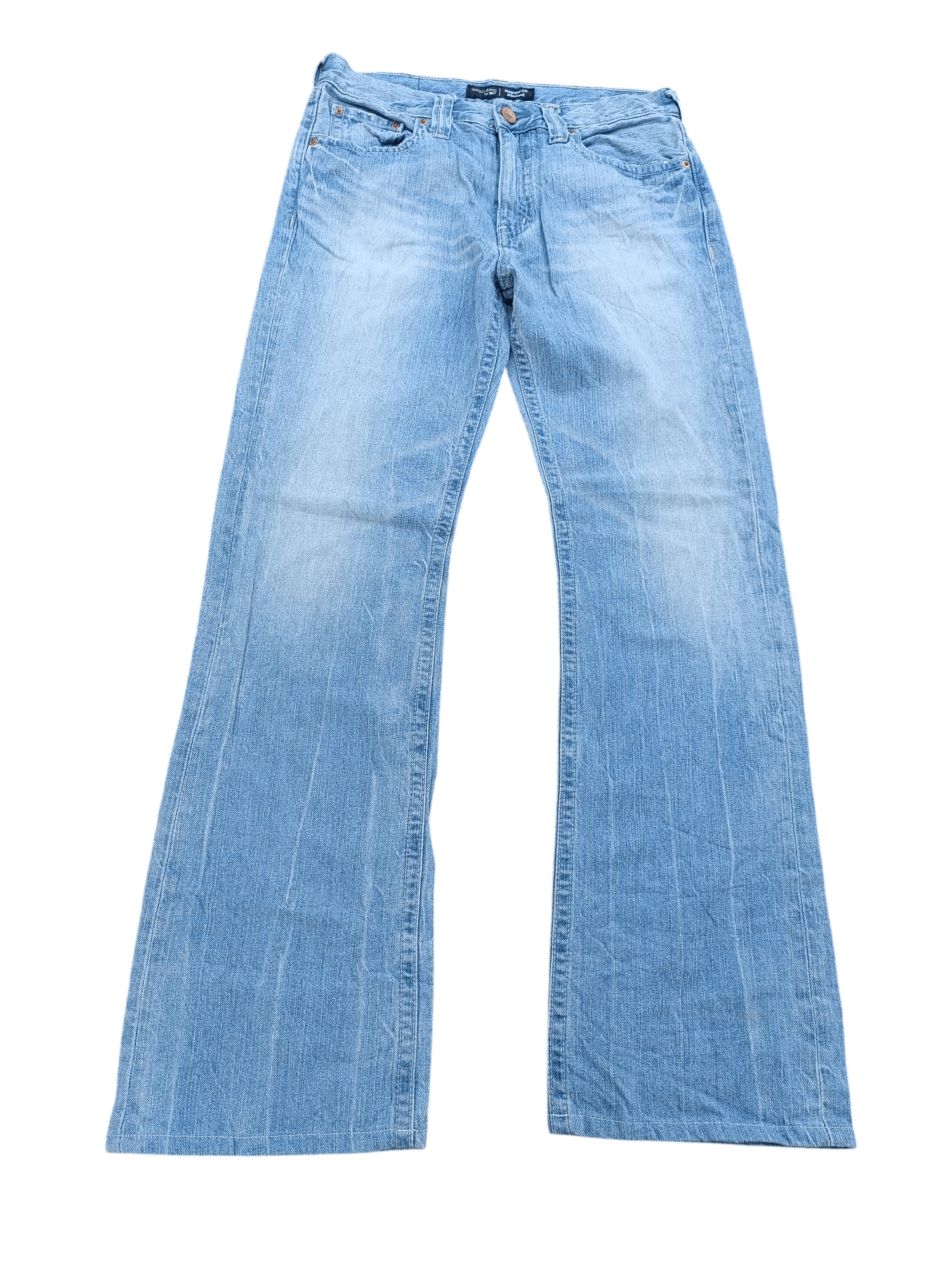 Japanese Brand 💥 Vintage 90s Style Uniqlo Washed Regular Fit Bootcut Jeans Size US 30 / EU 46 - 3 Thumbnail