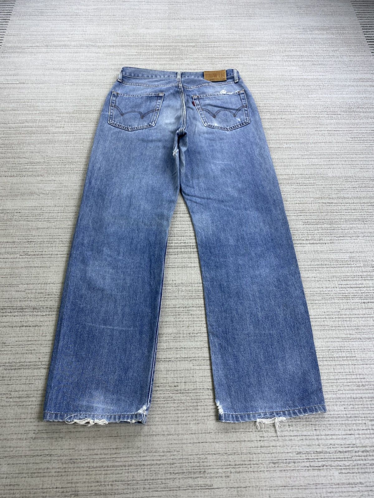 Edwin Vintage Edwin 503 Denim Blue Distressed Denim Pants Size US 31 - 2 Thumbnail
