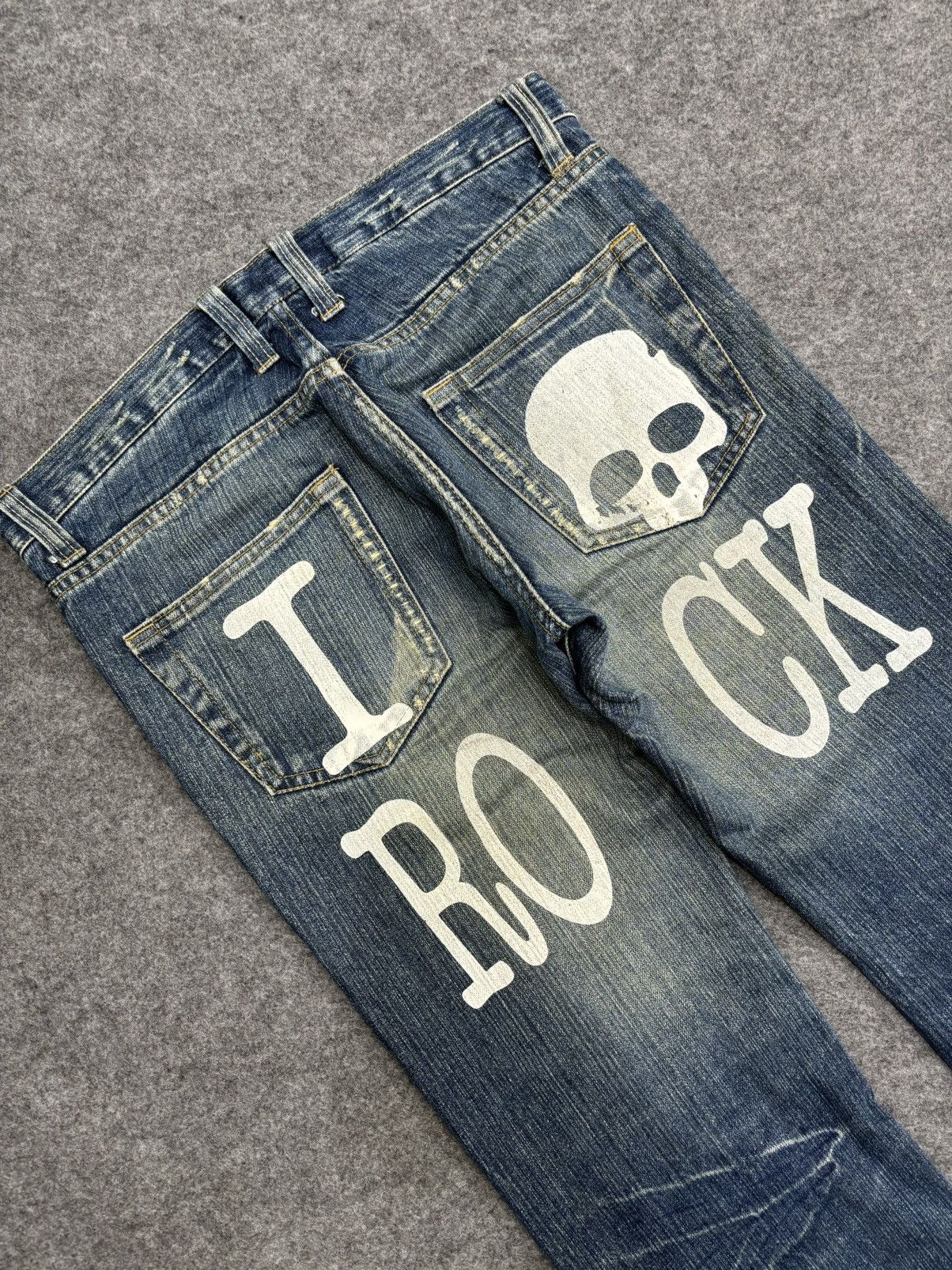 Japanese Brand 💥Insane Japan Style💥limited I💀Rock Distressed Denim F515 Size US 32 / EU 48 - 13 Thumbnail