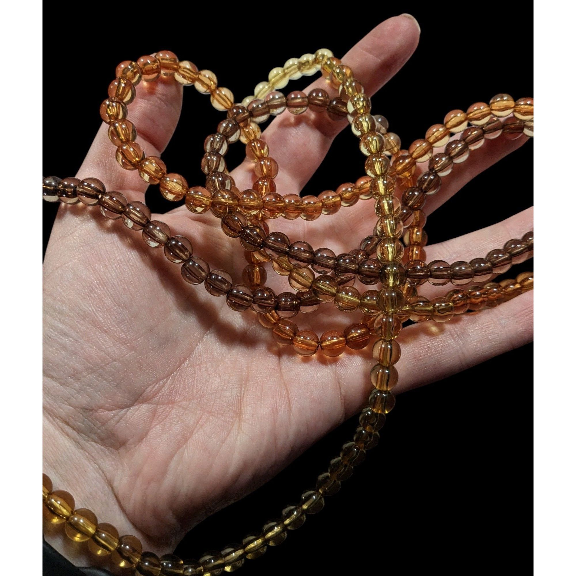 Other Vintage Lucite Earth Tone Translucent Beaded Necklace Size ONE SIZE - 6 Thumbnail