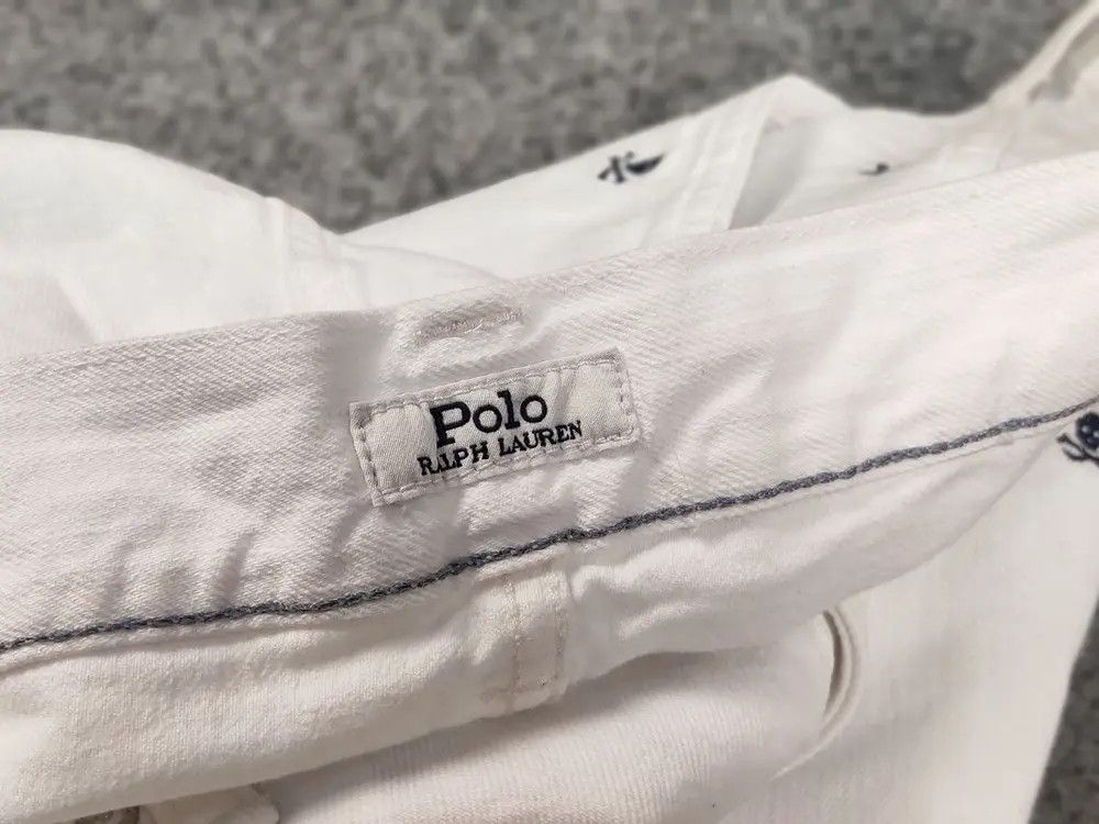 Polo Ralph Lauren Polo Ralph Lauren white Monogram Jeans skull logo Denim Size US 36 / EU 52 - 9 Thumbnail