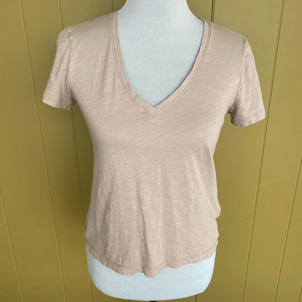 Madewell Madewell women S V-neck short sleeve shirt light pink Size S / US 4 / IT 40 - 1 Thumbnail
