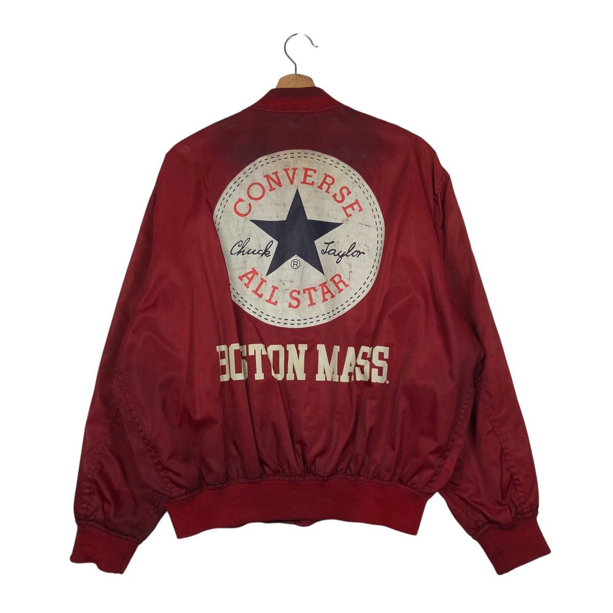 Japanese Brand 📌Vintage Bomber Jacket Converse All Star Boston Mass Usa Size US M / EU 48-50 / 2 - 1 Thumbnail