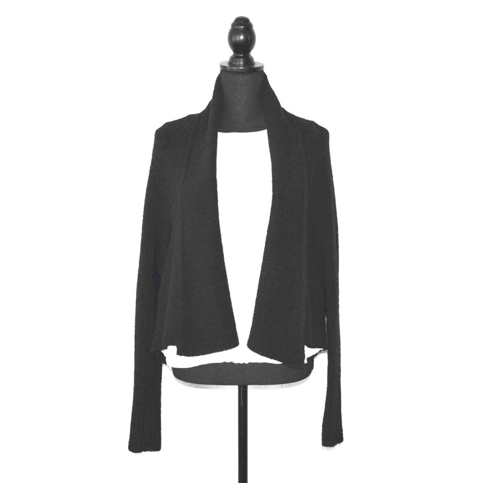 Eileen Fisher EILEEN FISHER Black Wool Open Front Cardigan Sweater Sz M Size M / US 6-8 / IT 42-44 - 1 Thumbnail