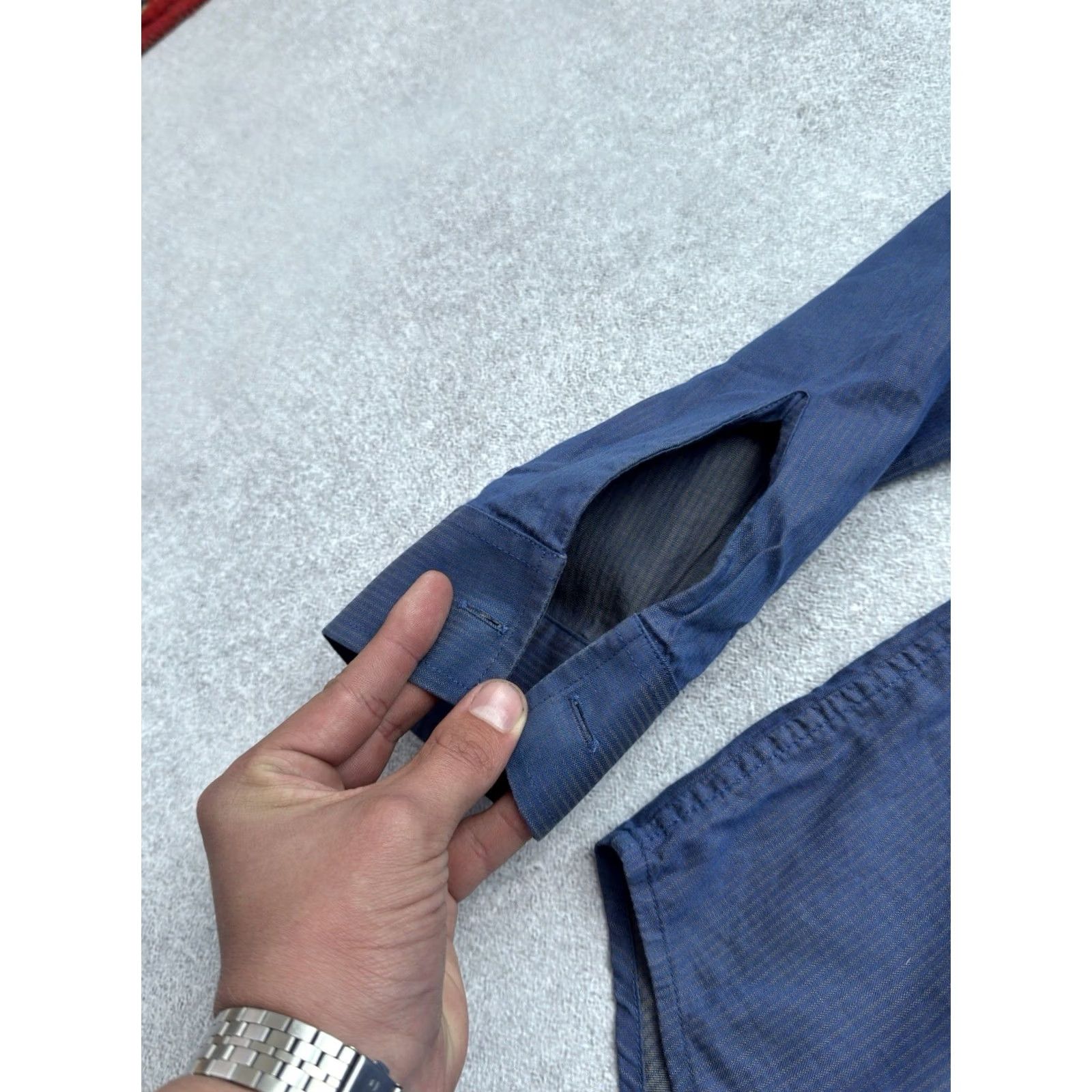 Armani Exchange Armani Exchange Classic Blue Navi French Cuff Shirt Men Size S Size US S / EU 44-46 / 1 - 4 Thumbnail
