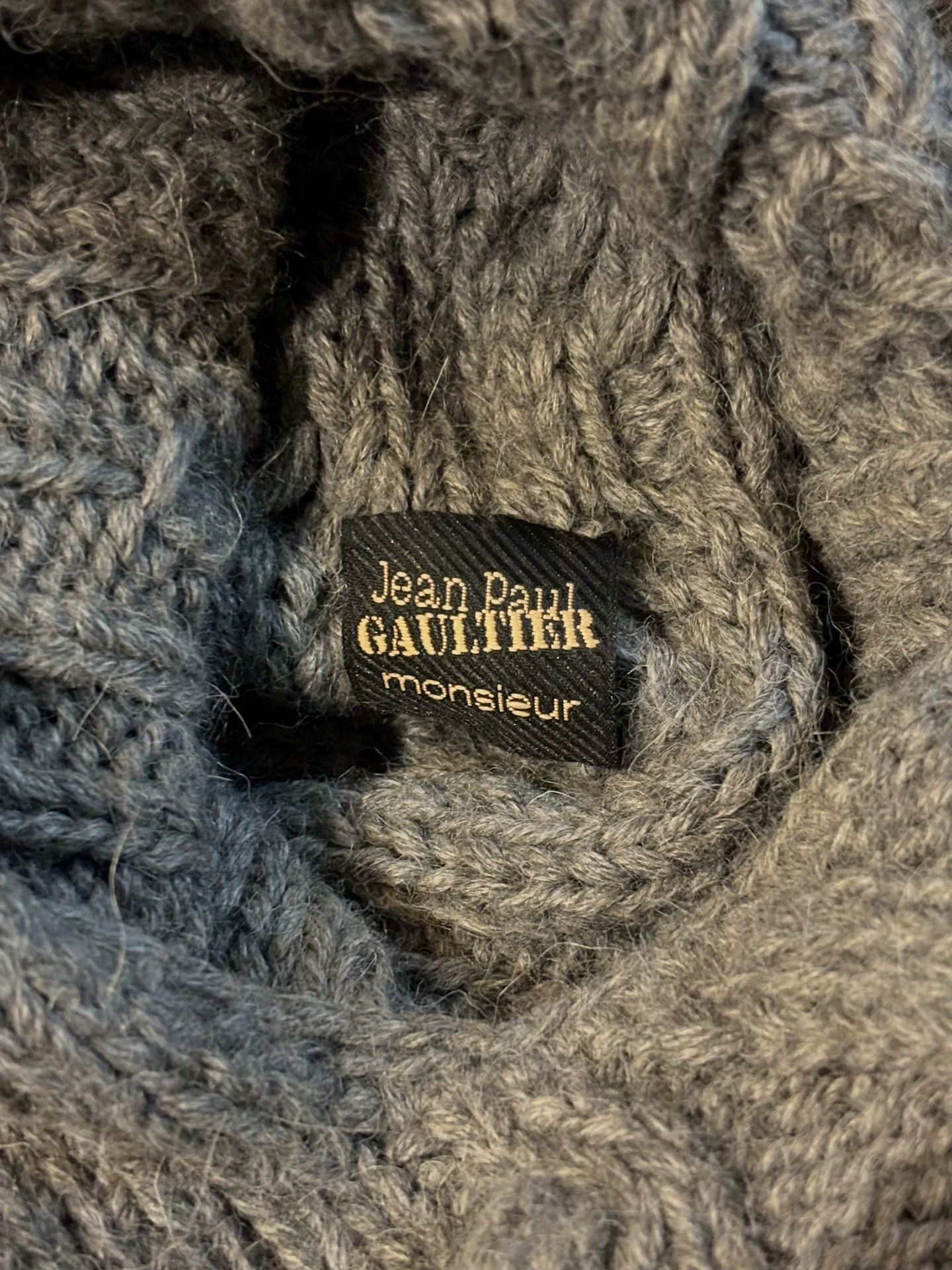 Jean Paul Gaultier Gray Cable-Knit Sweater Size M Size US M / EU 48-50 / 2 - 6 Thumbnail