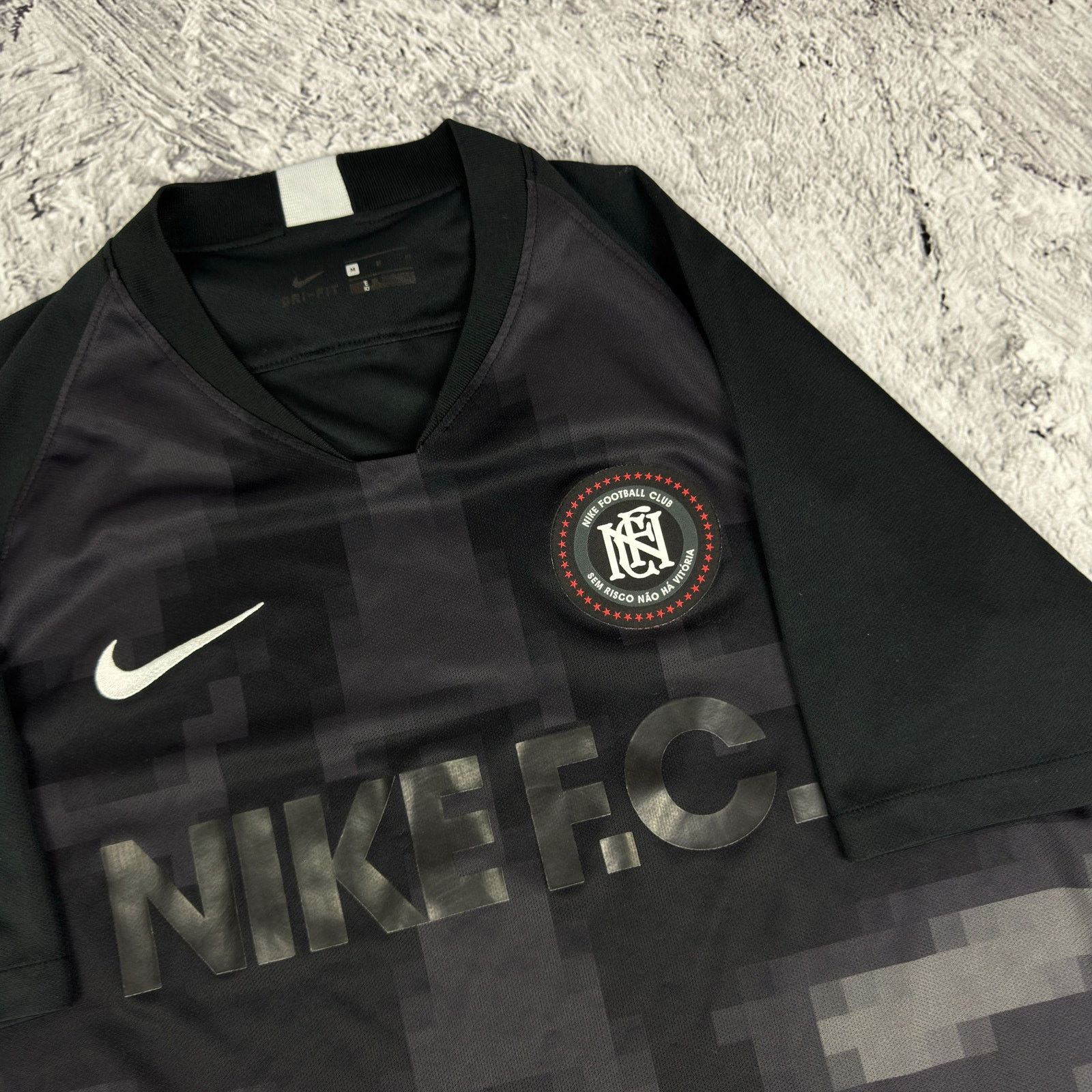 Nike Nike Dri-Fit Men's Black Gray Spellout FC Football Jersey M Size US M / EU 48-50 / 2 - 4 Thumbnail