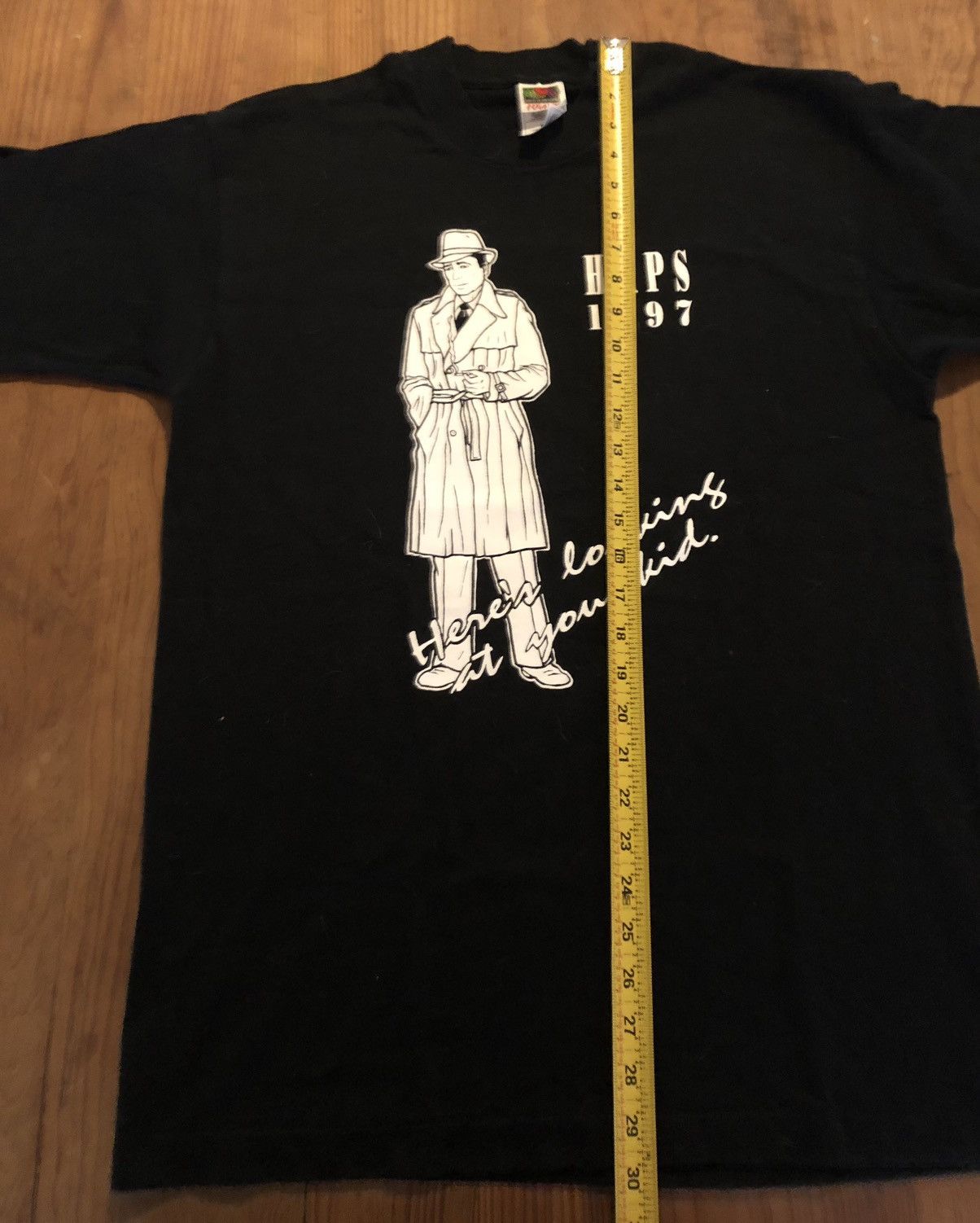 Fruit Of The Loom Vintage 90s “Casablanca Humphrey Bogart” T Shirt S/L Size US L / EU 52-54 / 3 - 7 Thumbnail
