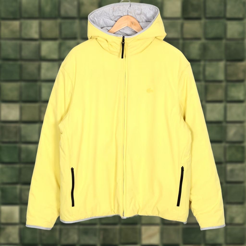 Lacoste LACOSTE Reversible Hooded Puffer Jacket Men XL MJ6392 Yellow / Grey Jacket Mens XL Reversible Hooded Puffer Jacket Size US XL / EU 56 / 4 - 1 Thumbnail