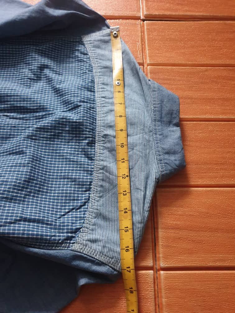 Japanese Brand 💥Blue trick okayama Japanese Chambray Shirt Size US M / EU 48-50 / 2 - 10 Thumbnail