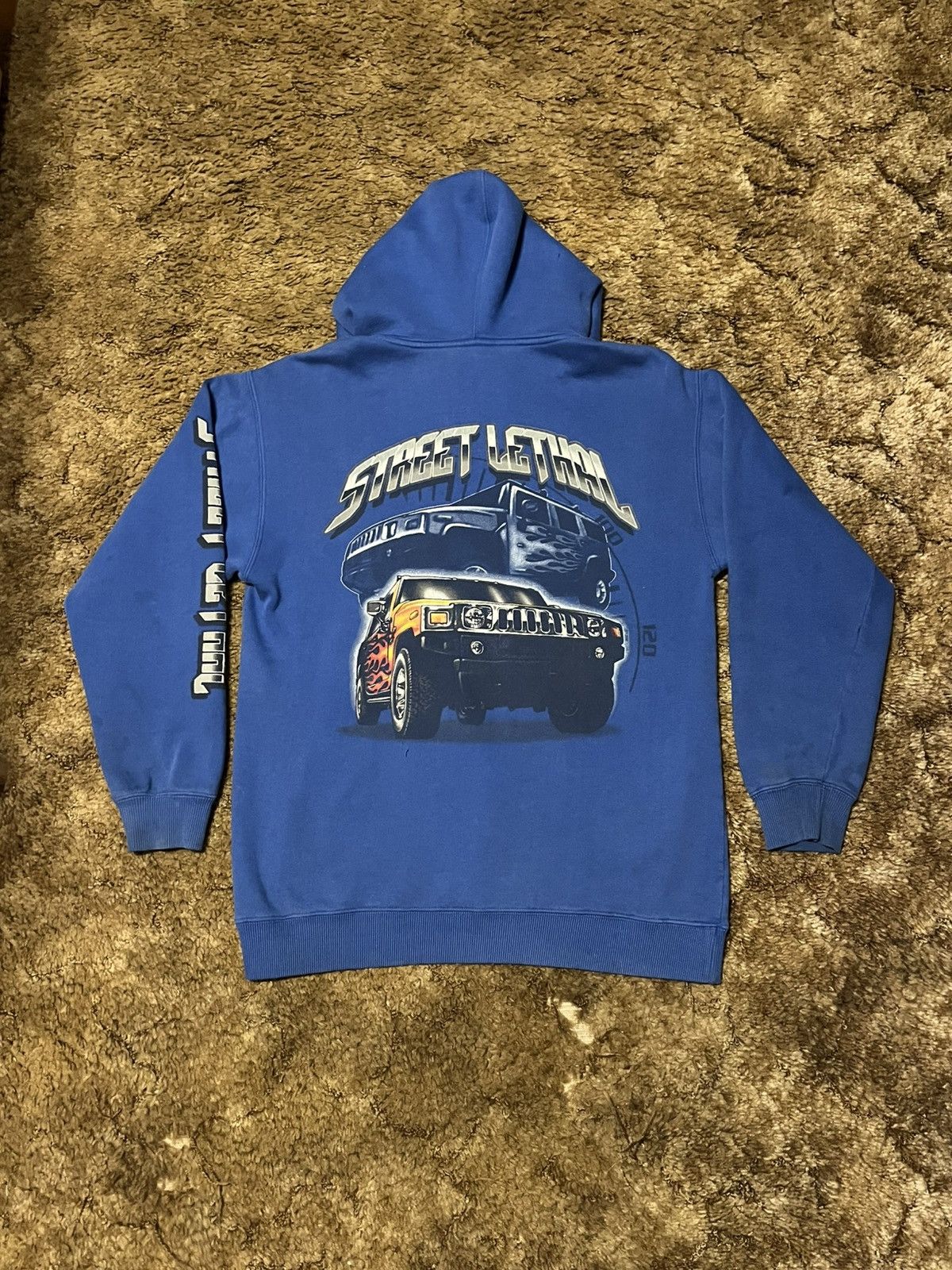 Vintage Vintage Y2K Street Lethal Car Hoodie Blue Medium Size US M / EU 48-50 / 2 - 1 Thumbnail