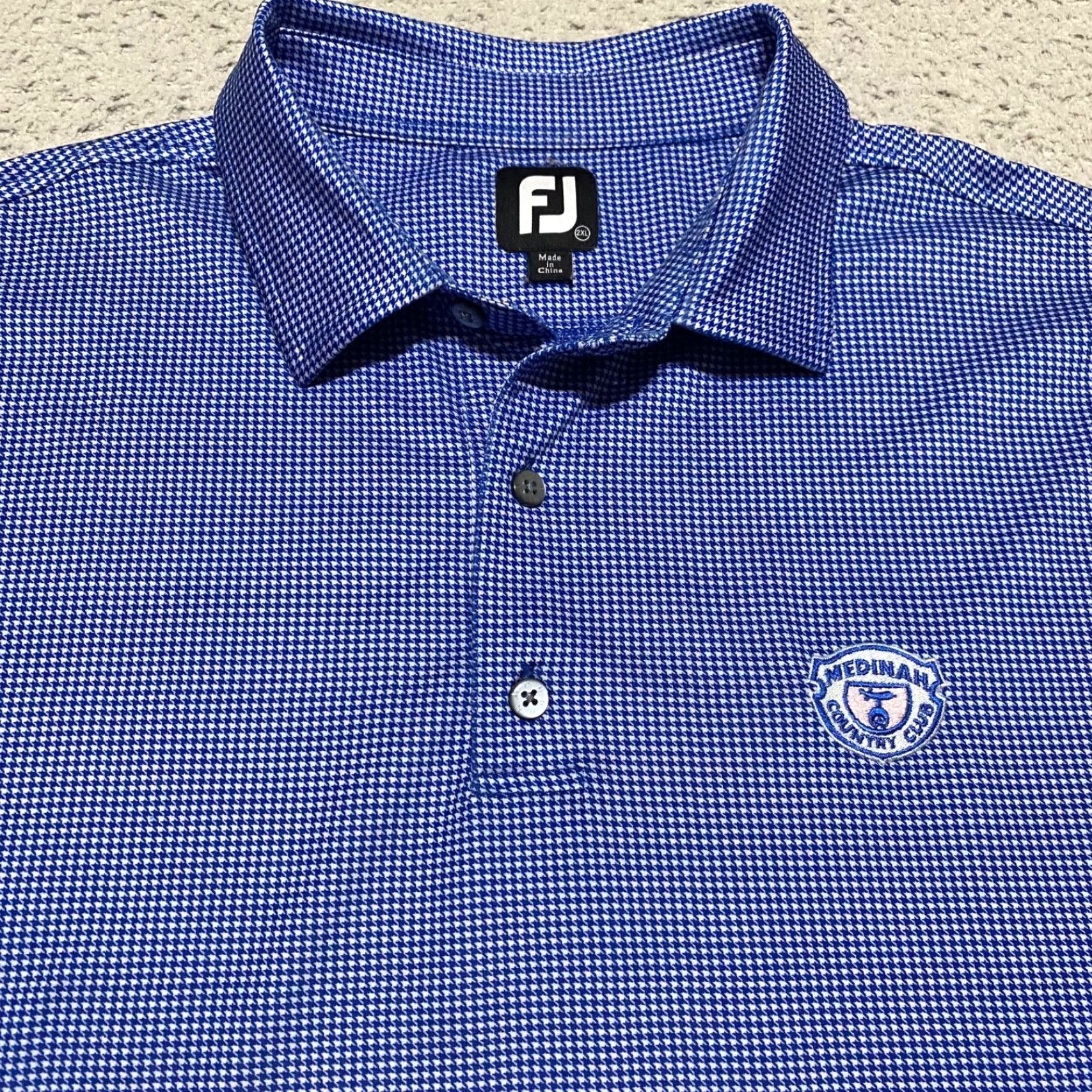 Footjoy FootJoy Polo Shirt Golf Blue Plaid Short Sleeve 2XL Mens Size US XXL / EU 58 / 5 - 6 Thumbnail