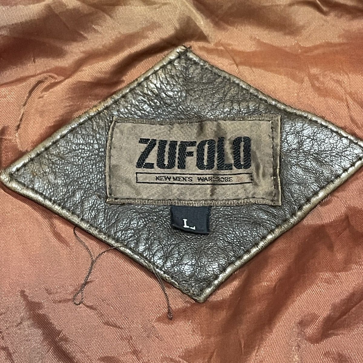 Leather Vintage Zufolo Sheepskin Flight Leather Bomber Jacket Size US L / EU 52-54 / 3 - 23 Thumbnail