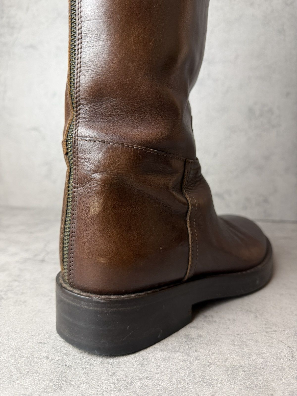 Ann Demeulemeester ANN DEMEULEMEESTER - F/W04 - COGNAC STAN RIDING BOOTS Size US 8 / IT 38 - 14 Thumbnail