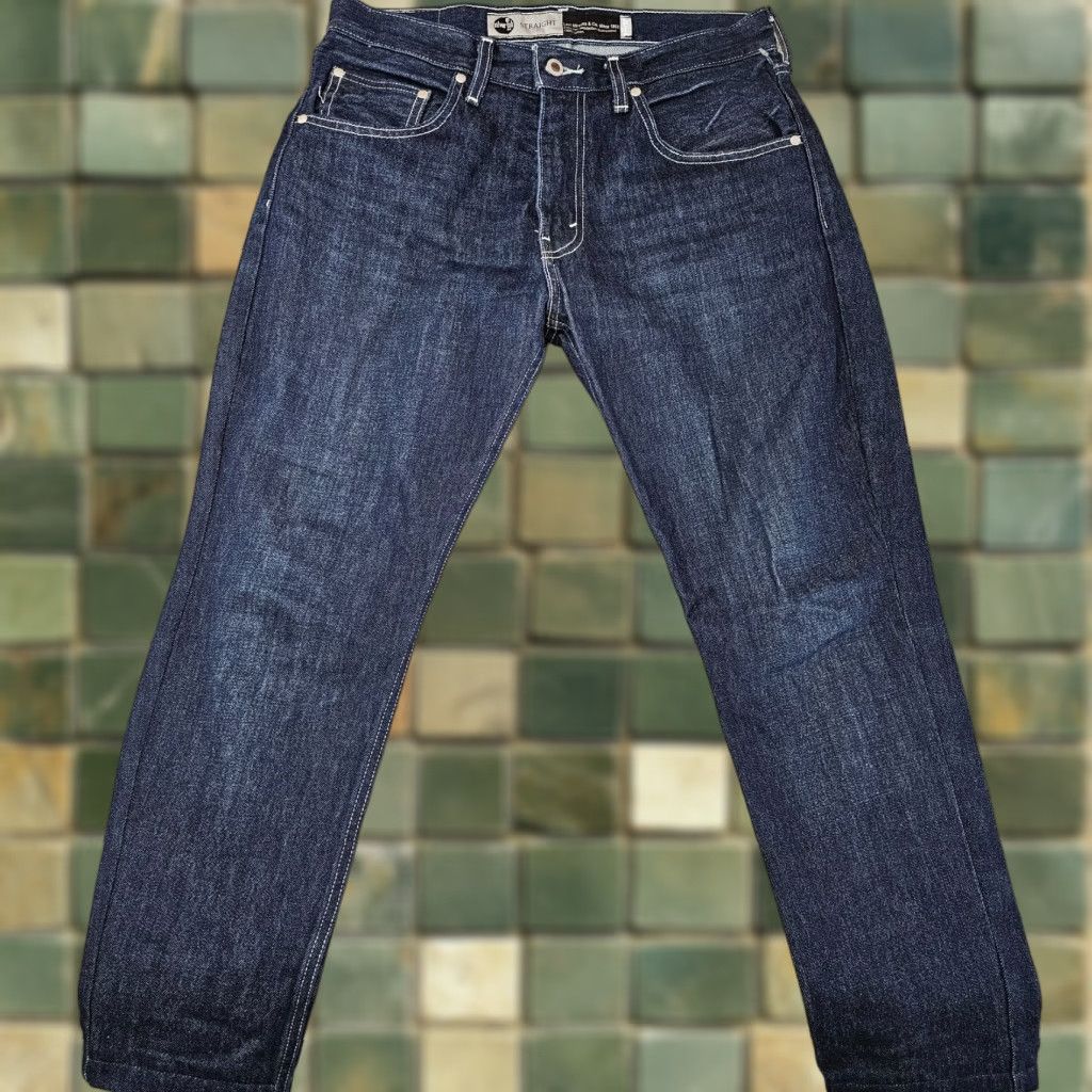 Denime VINTAGE Levis Silvertab Jeans Mens Straight Dark Wash Denim Cotton 31x26 Regular 5-Pocket Blue Jeans Mens Size US 31 - 1 Thumbnail