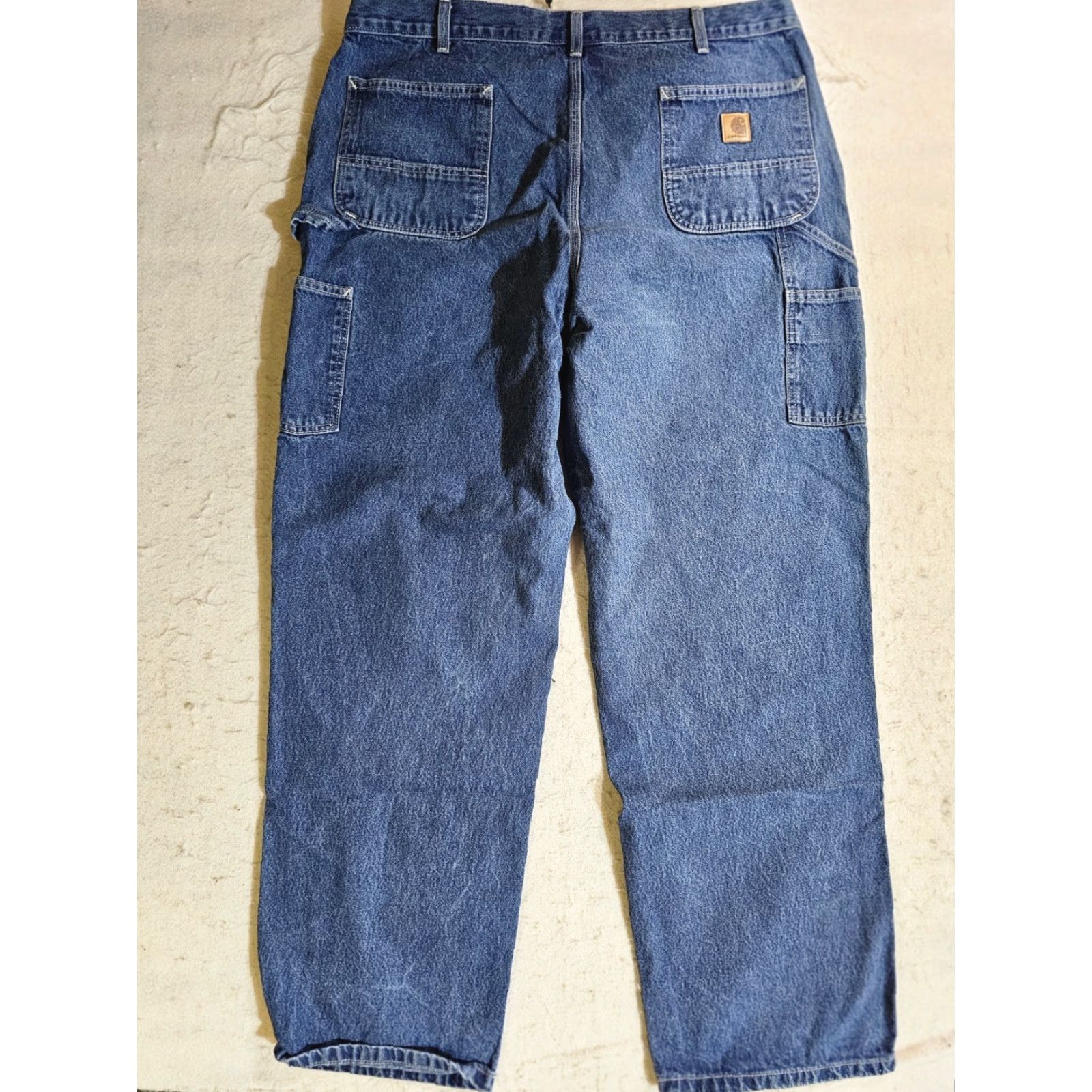 Carhartt VINTAGE Carhartt B13 DST Carpenter Denim Jeans Mens 42x32 Blue Medium Wash Size US 42 / EU 58 - 2 Thumbnail