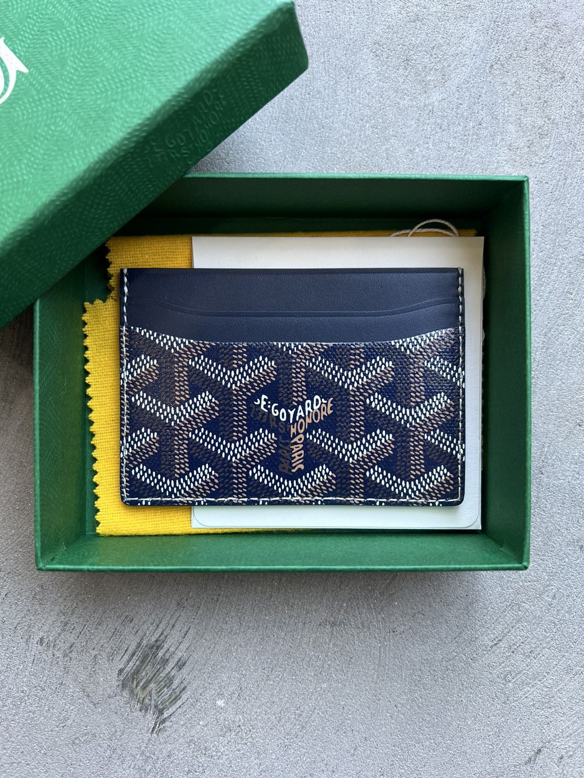 Goyard Goyard Navy Blue Card Holder | Grailed