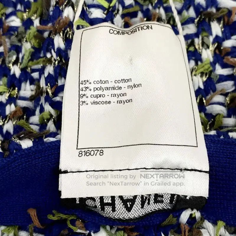 Chanel Chanel Blue Cotton Mini Skirt for Women . Size 22" - 7 Thumbnail