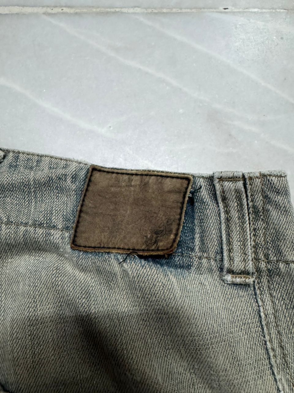 Vintage 💥Grunge💥Montage Very Rare Thrashed Rusty Insane Baggy Jean Size US 30 / EU 46 - 23 Thumbnail
