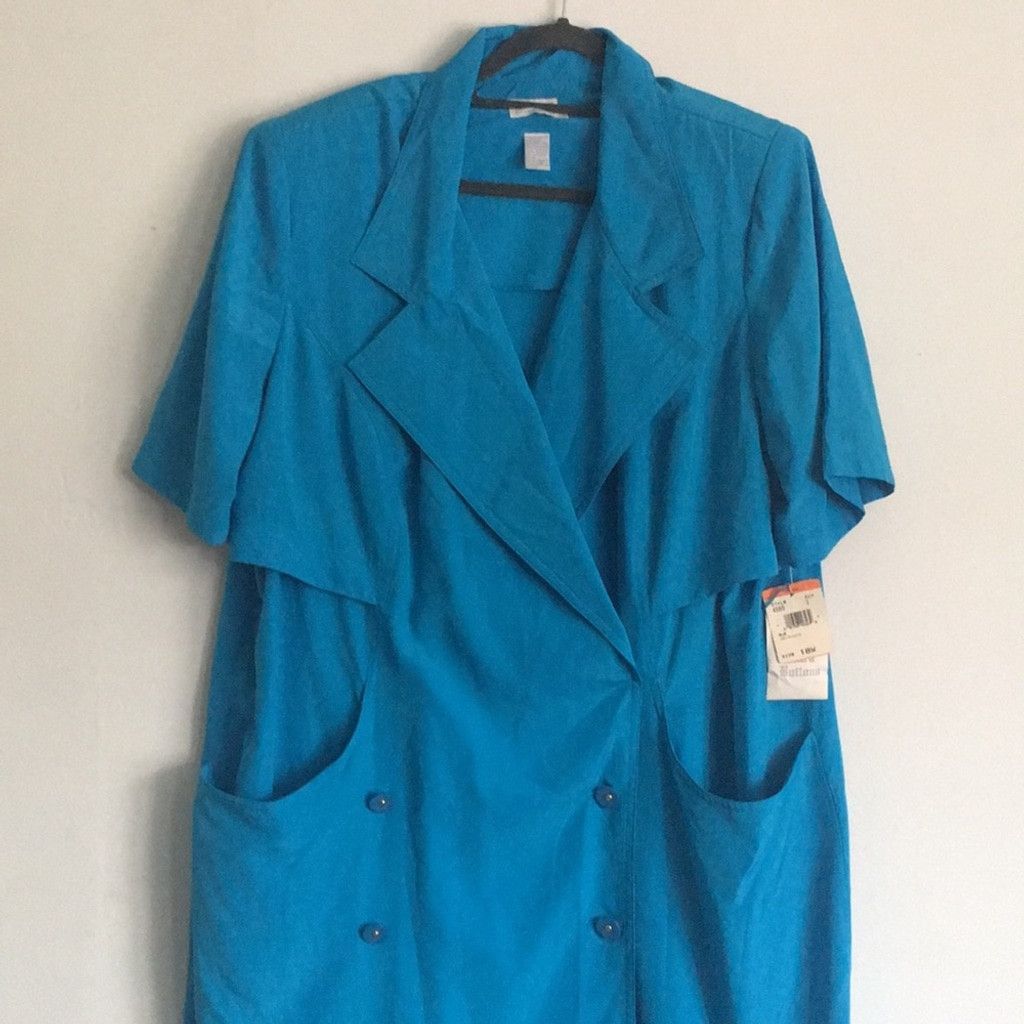 Other NWT Vintage 80's Leslie Fay Collections II Wrap Dress: 18W Size XXL / US 16-18 / IT 52-54 - 2 Thumbnail