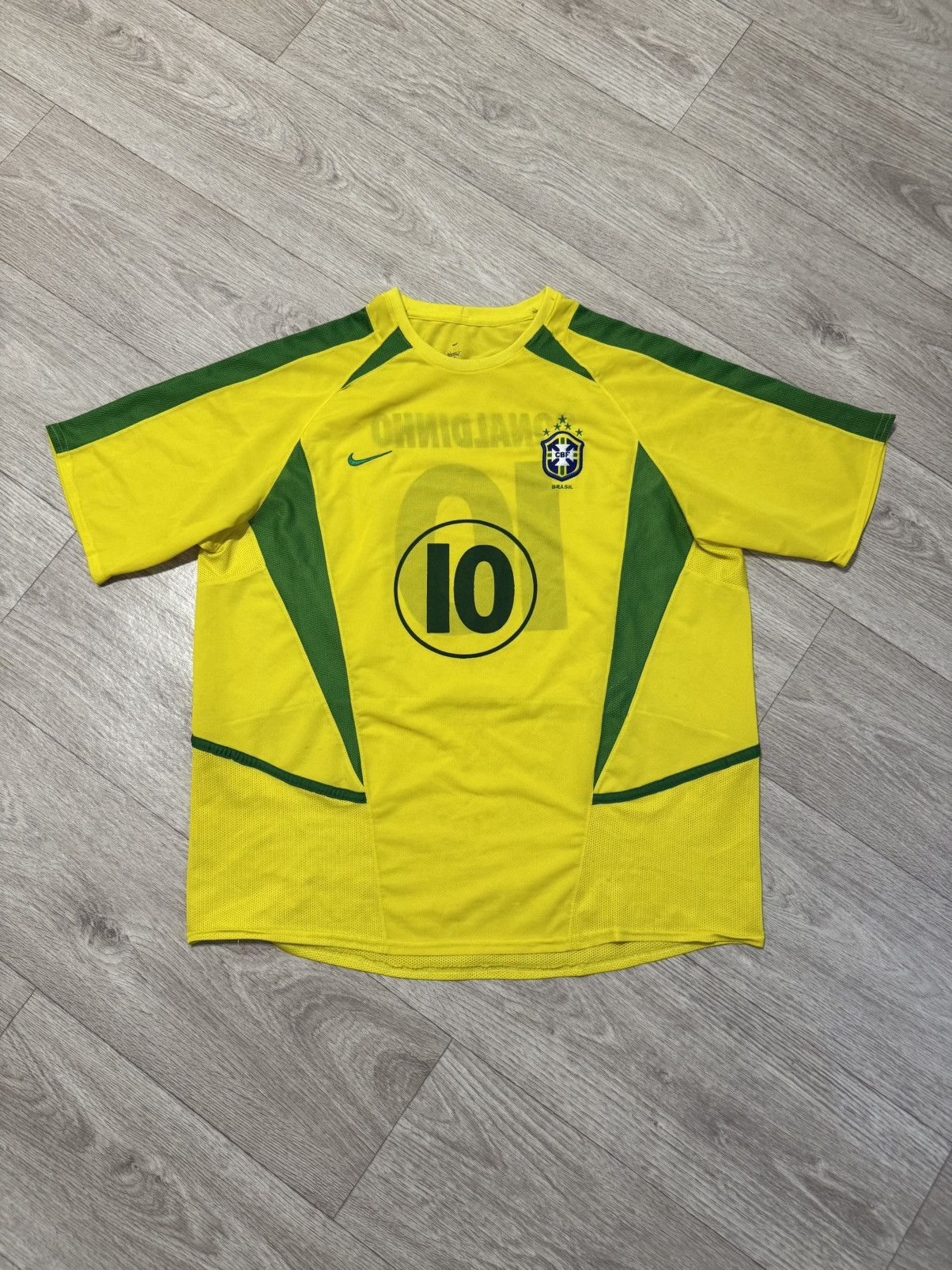 Nike × Vintage 🔷Rare Vintage Nike Brazil Ronaldinho #10 Soccer jersey🔷 Size US XL / EU 56 / 4 - 1 Thumbnail