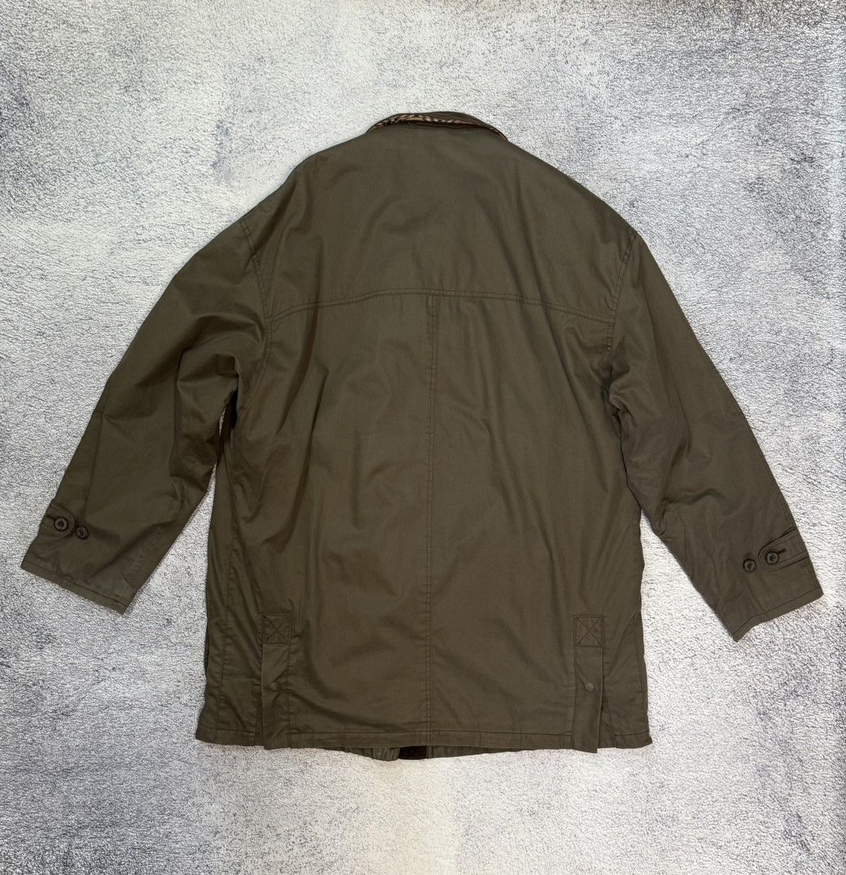 Burberry Burberrys Mens Vintage Brown Jacket Nova Check Lined 56 Coat Size US XL / EU 56 / 4 - 4 Thumbnail