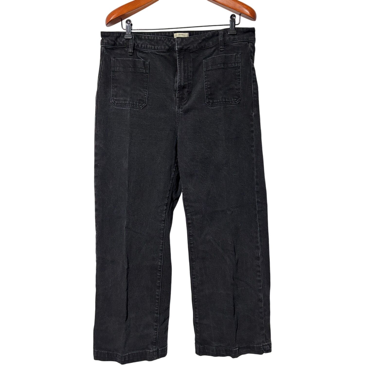 Other Size 14 | ELOQUII Women’s Wide Leg Black Denim Trouser Jeans Size 36" / US 14 / IT 50 - 1 Thumbnail