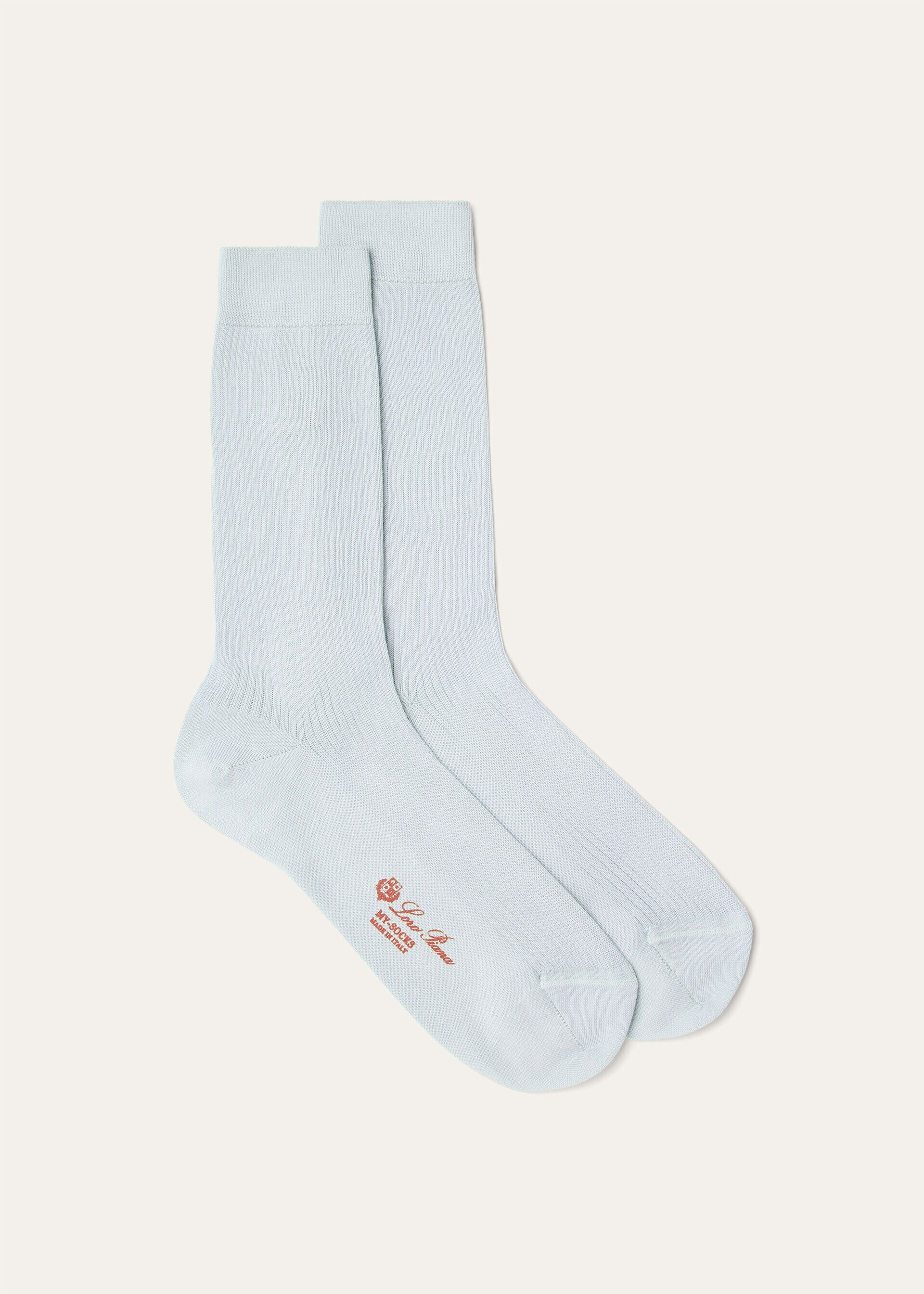 Loro Piana os11x0426 FAQ8263 Size: OS / Socks in Niagara Water Size ONE SIZE - 1 Thumbnail