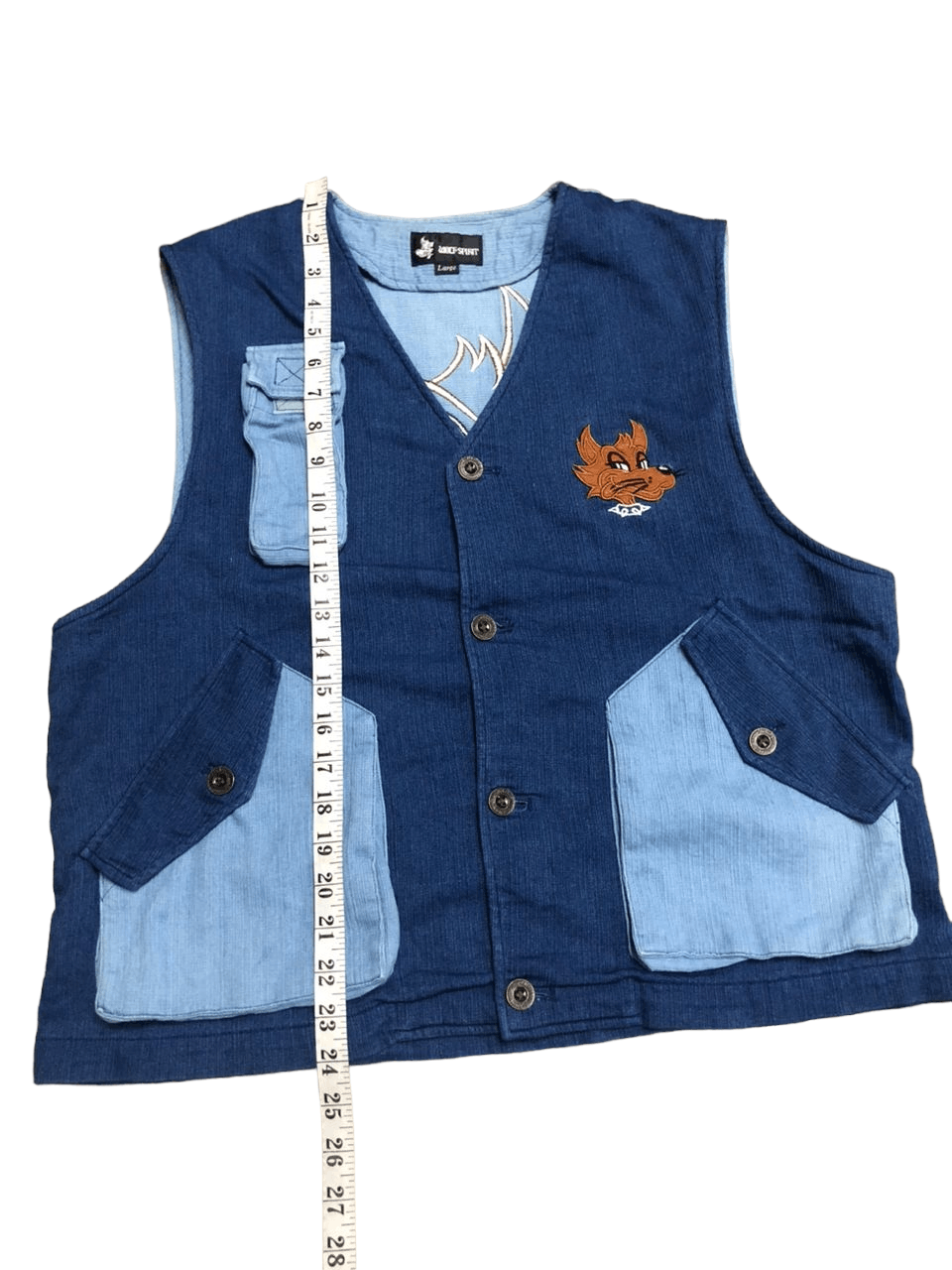 Cartoon Network Japanese Brand Vintage Wolf Spirit Embroidered Print Vest Size US L / EU 52-54 / 3 - 16 Thumbnail